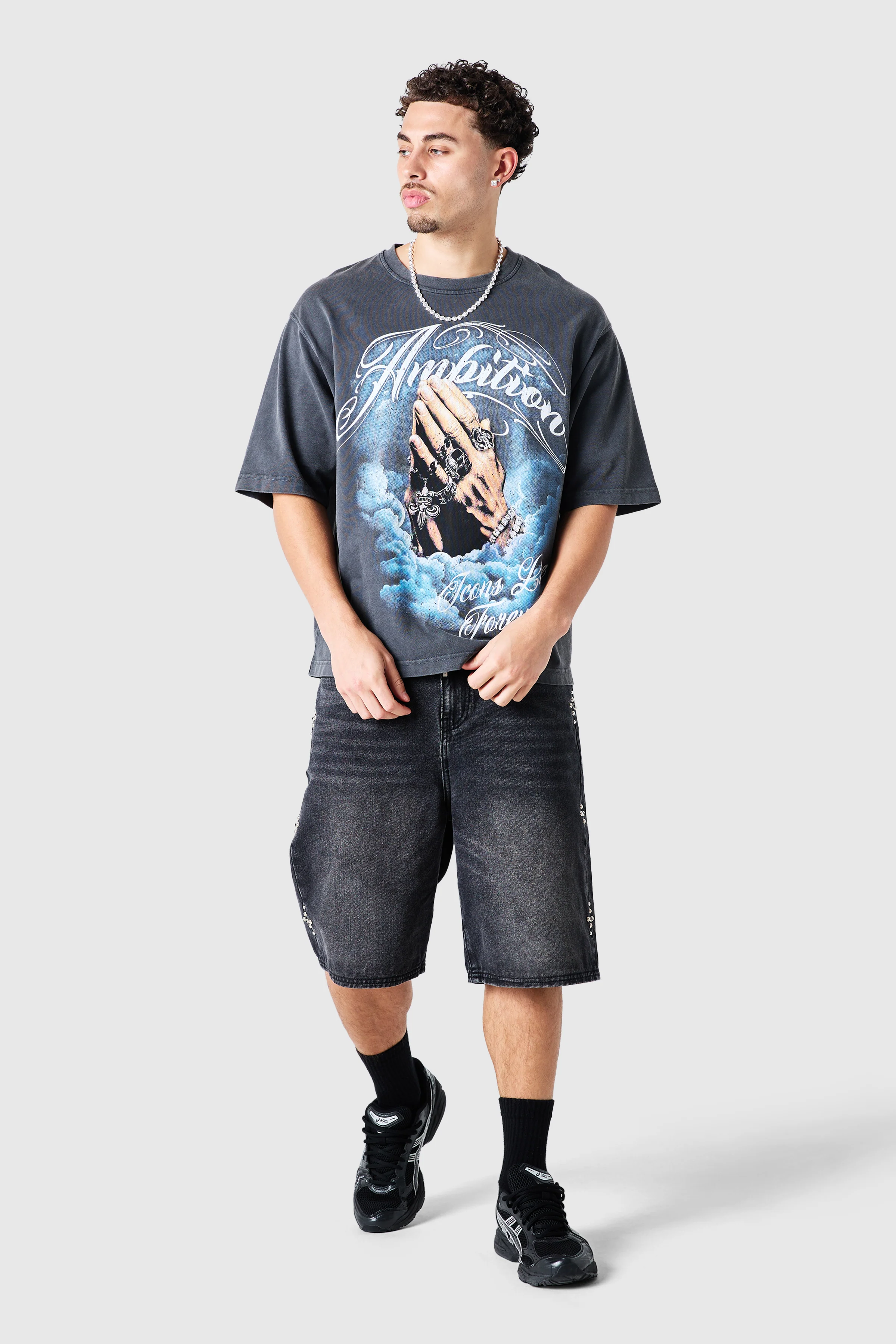 Ambition Tee - Black Acid Wash - Image 4