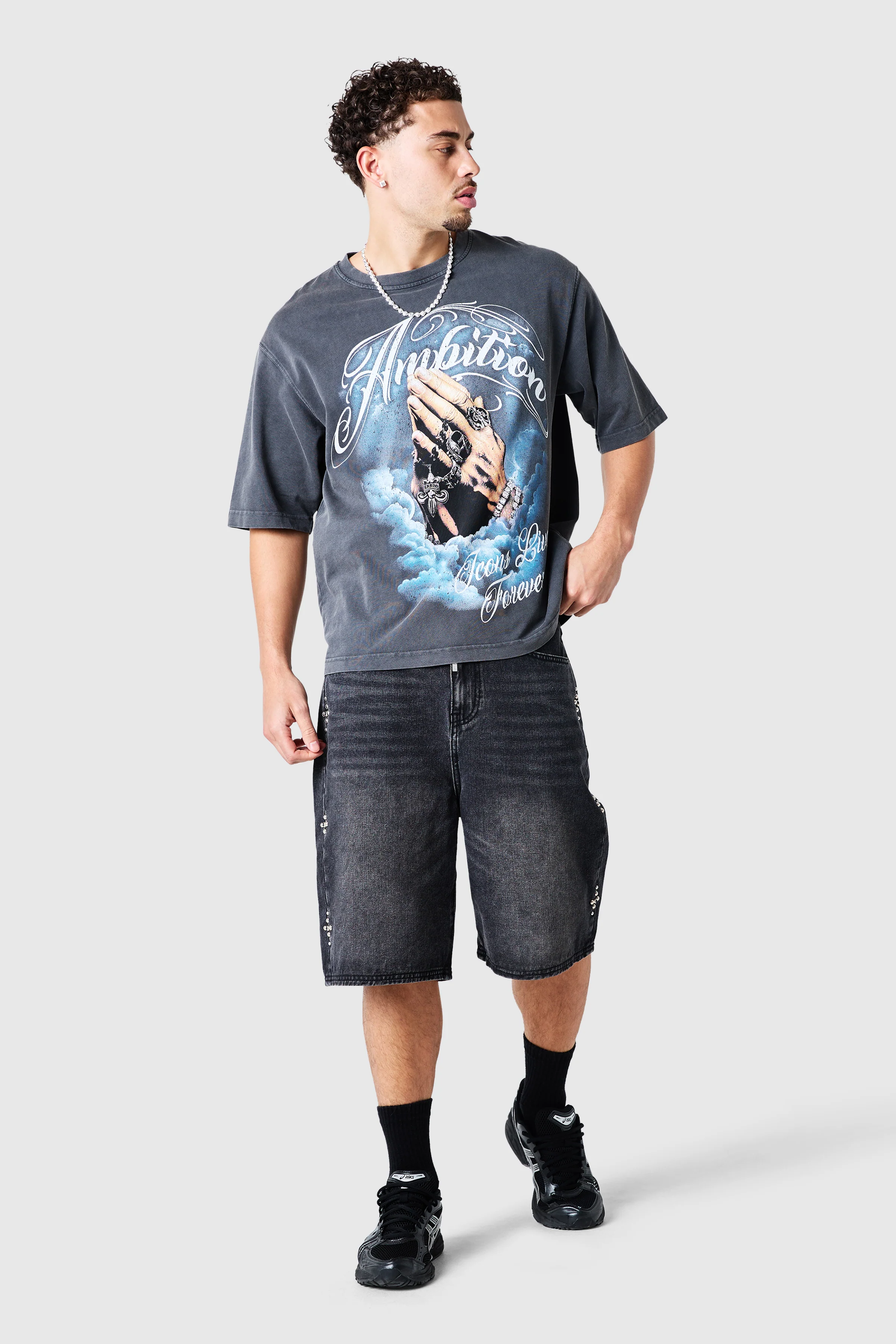Ambition Tee - Black Acid Wash - Image 5