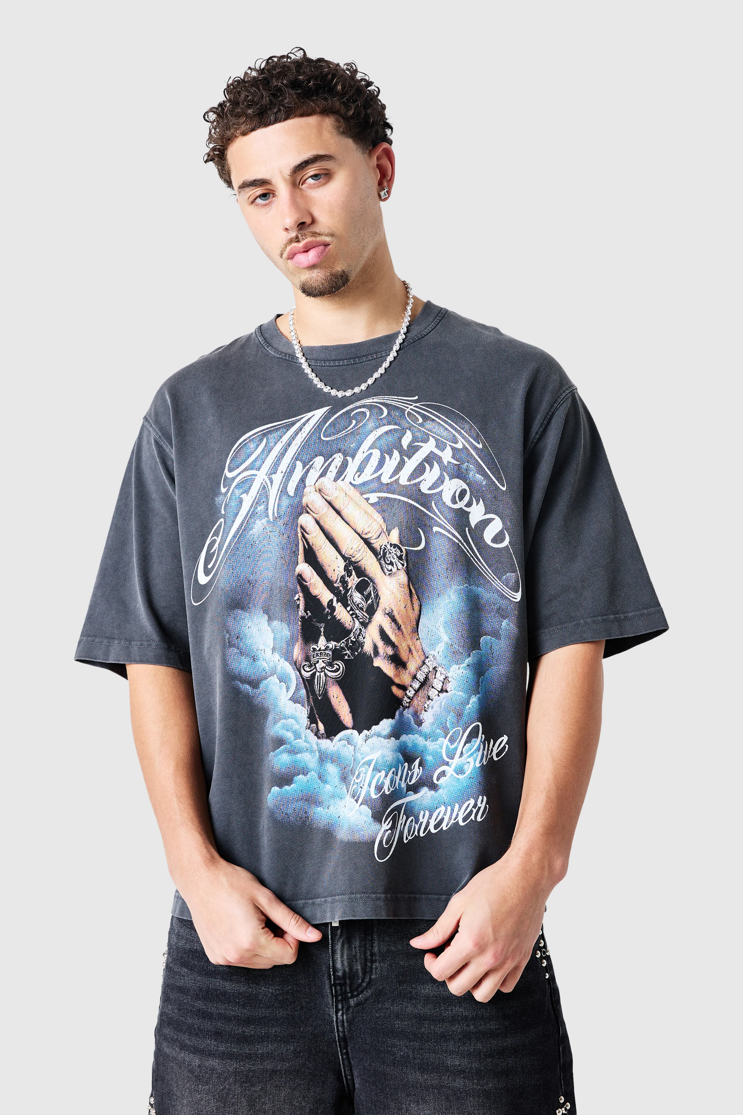 Ambition Tee - Black Acid Wash - Image 6