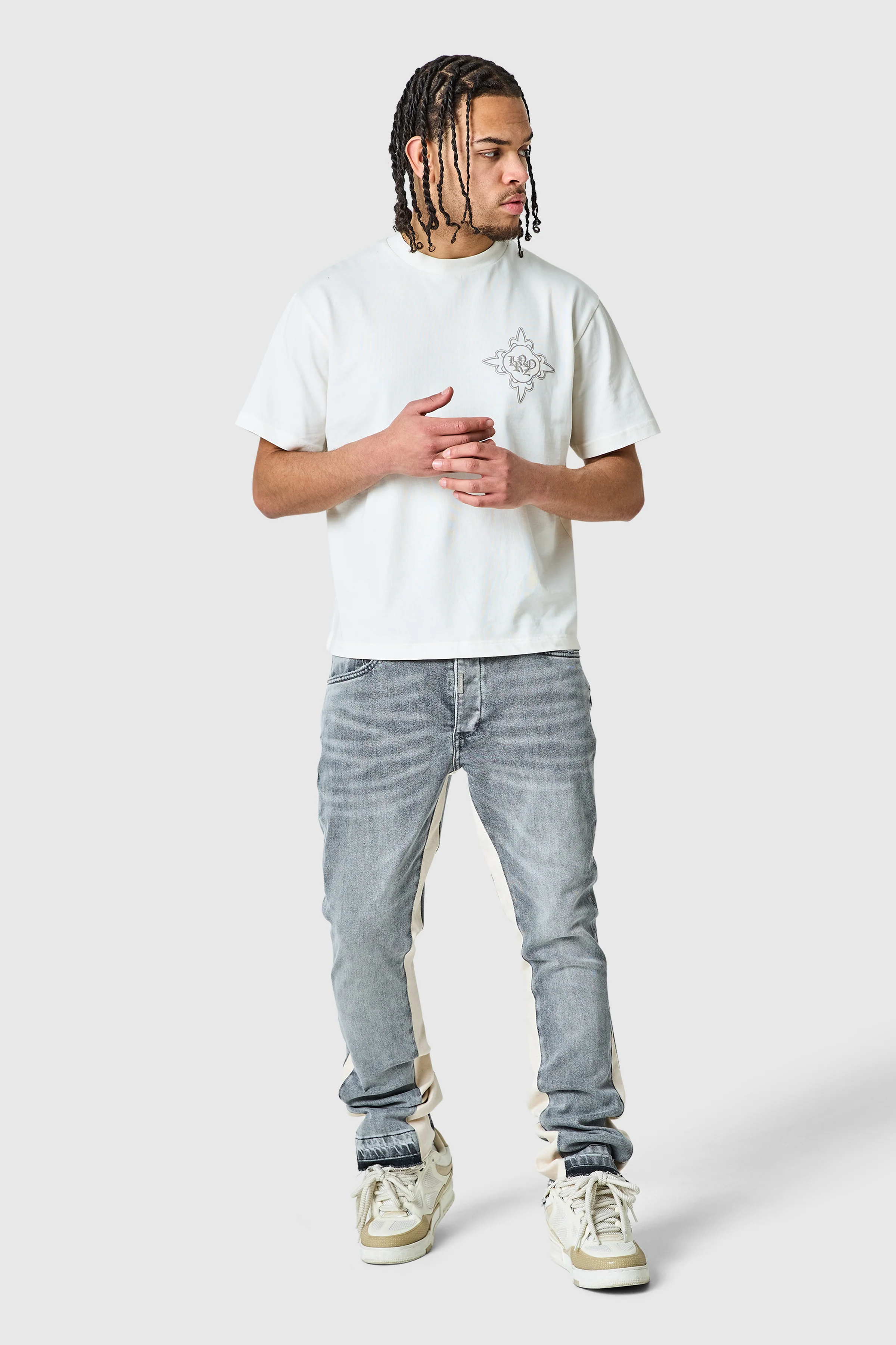 Carlo Flare Jean - Mid Grey - Image 3