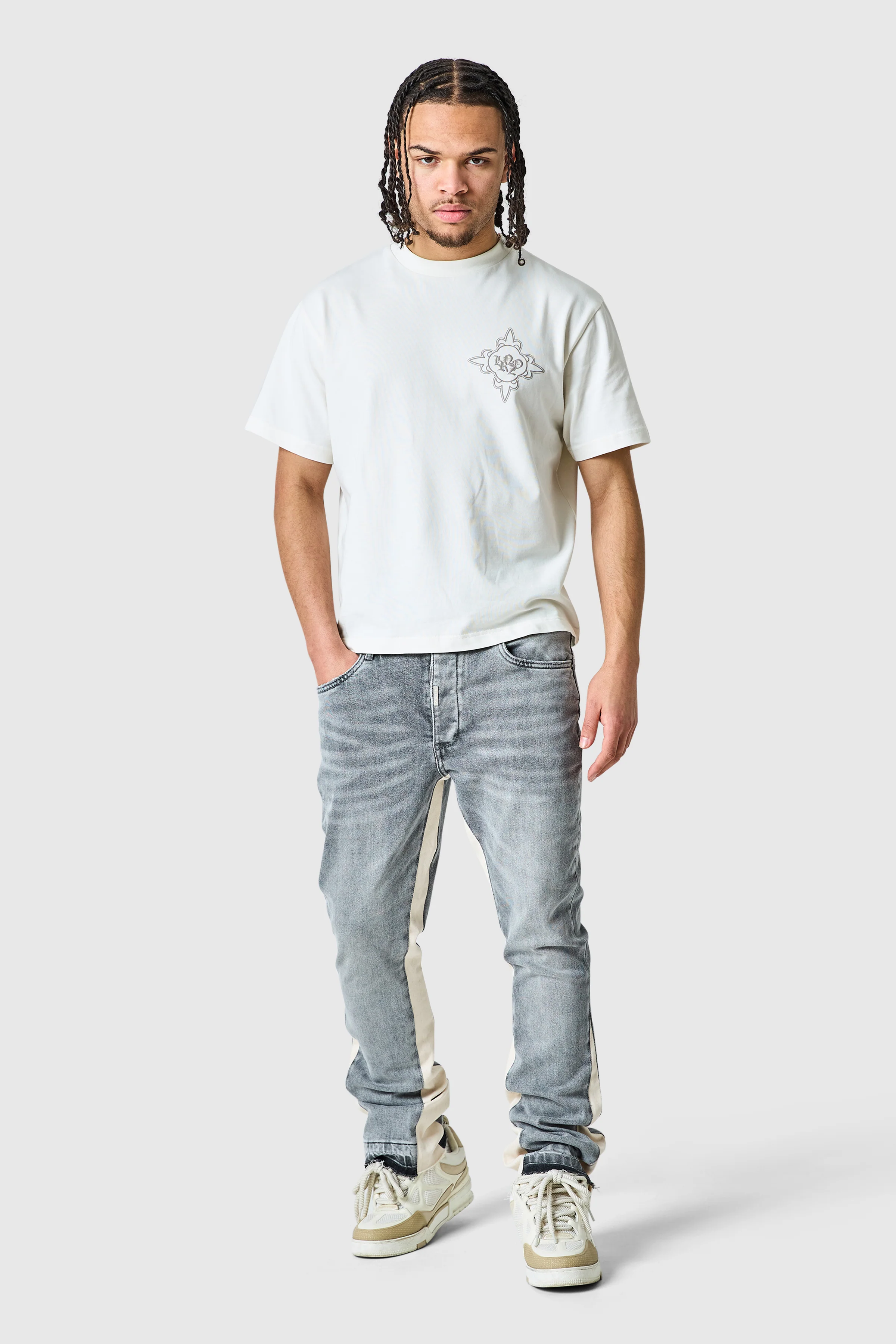 Carlo Flare Jean - Mid Grey - Image 5