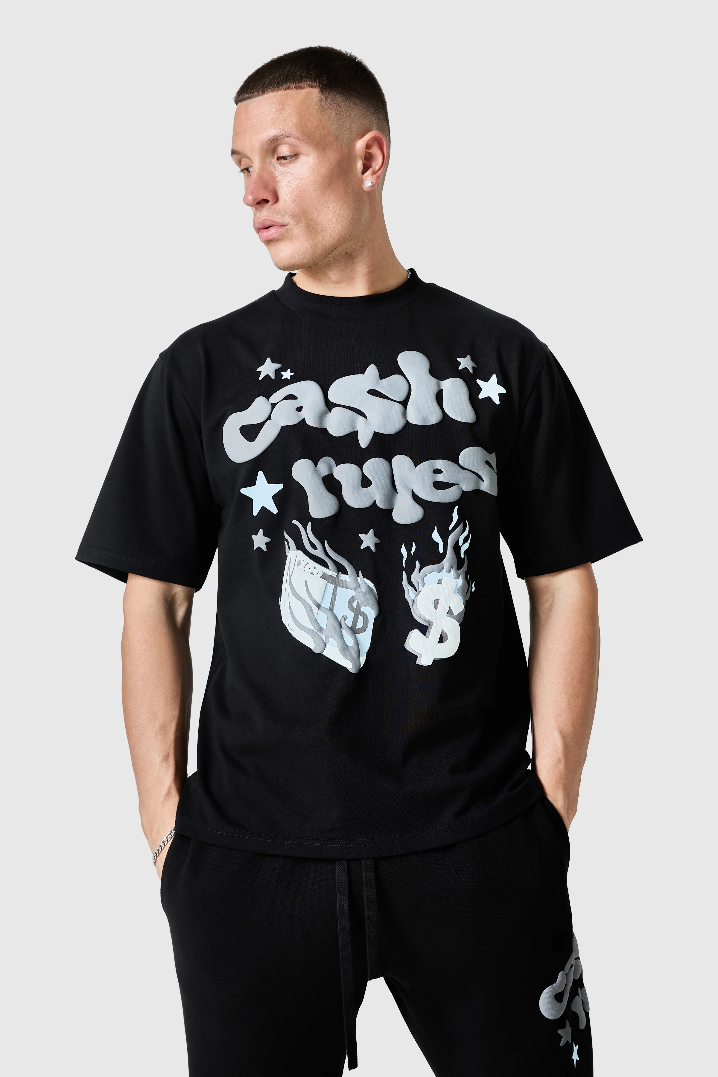 Cash Rules Tee - Black - Image 2