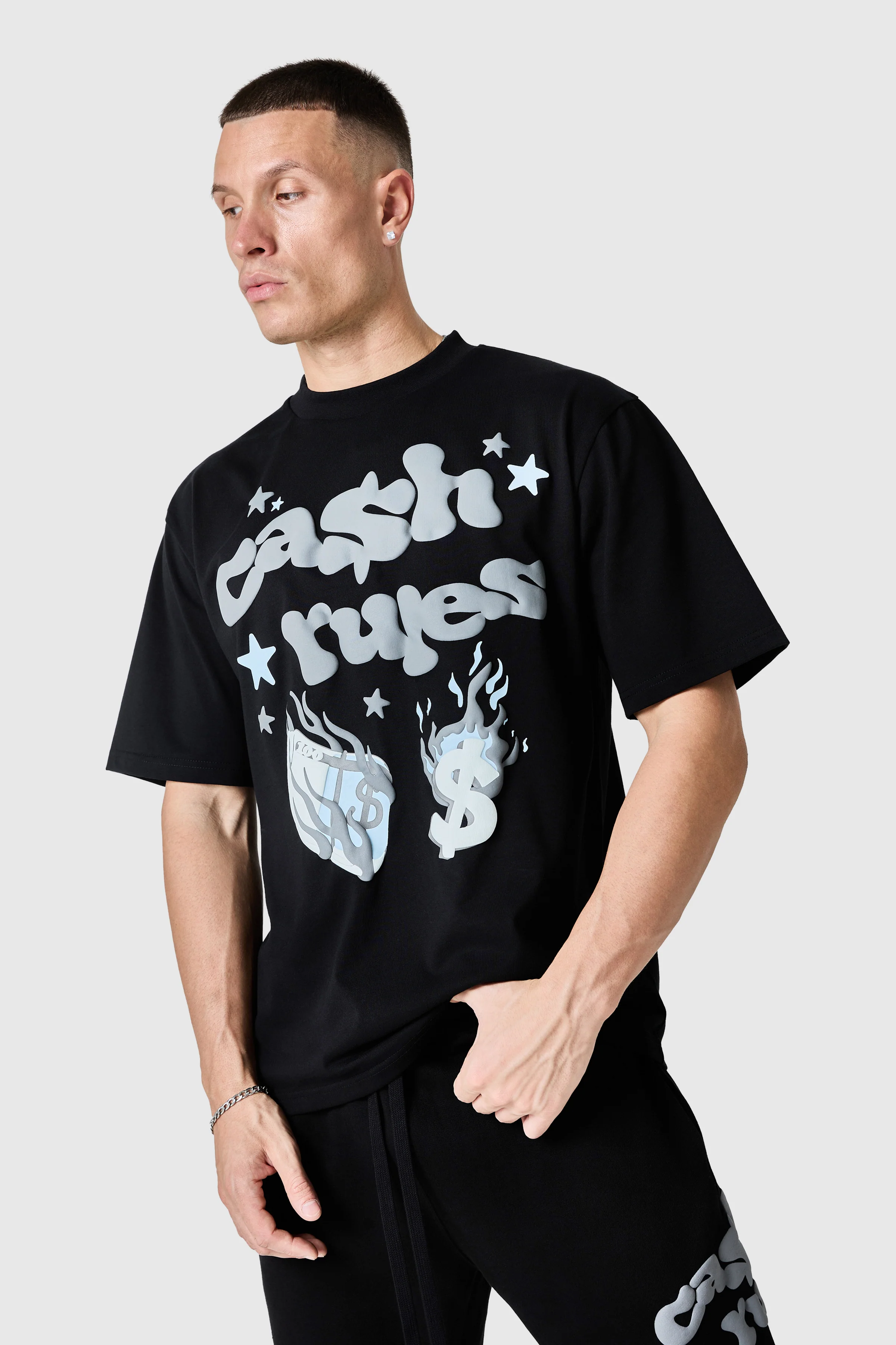 Cash Rules Tee - Black - Image 5