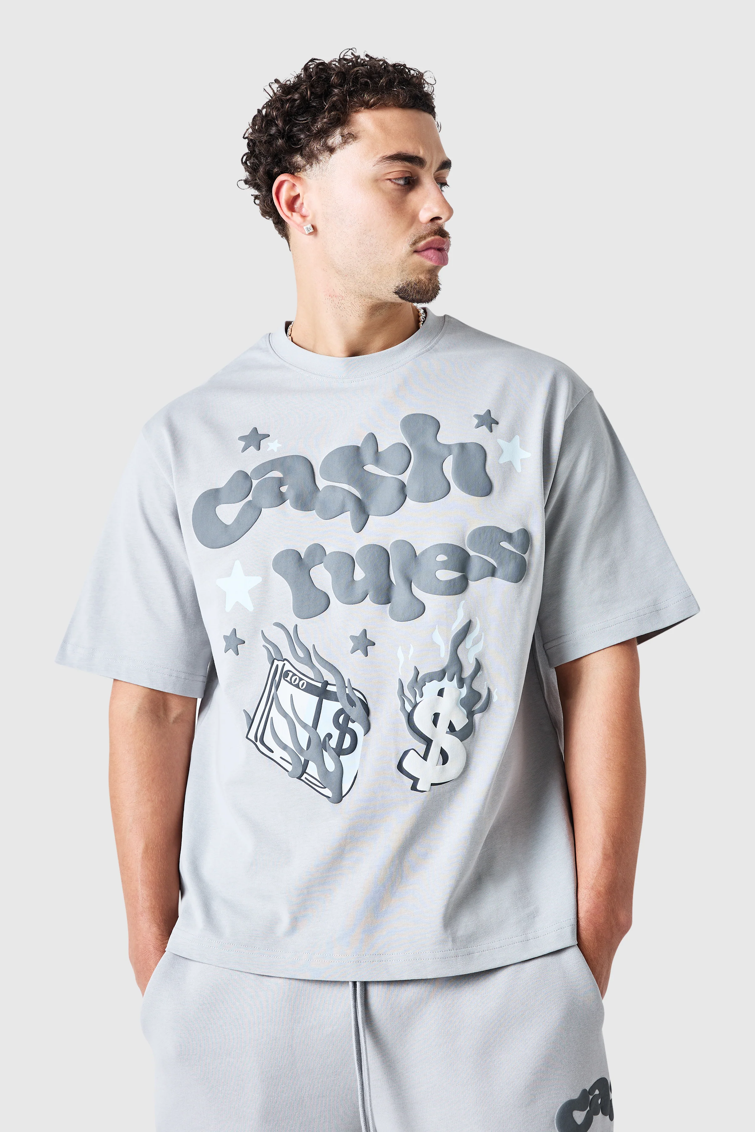 Cash Rules Tee - Lunar Grey - Image 6