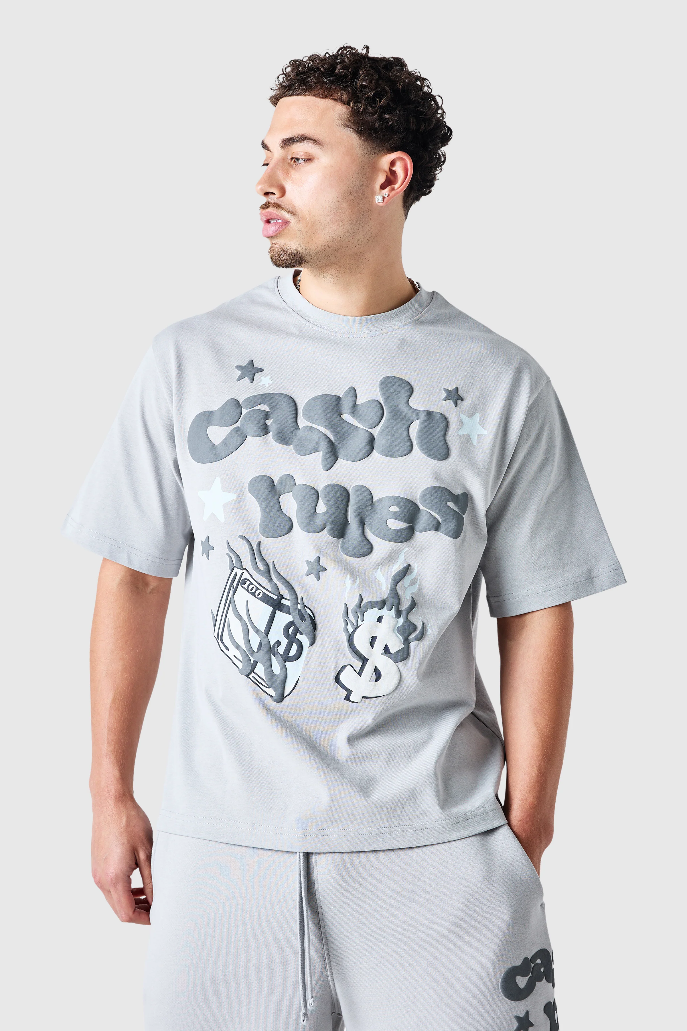 Cash Rules Tee - Lunar Grey - Image 7