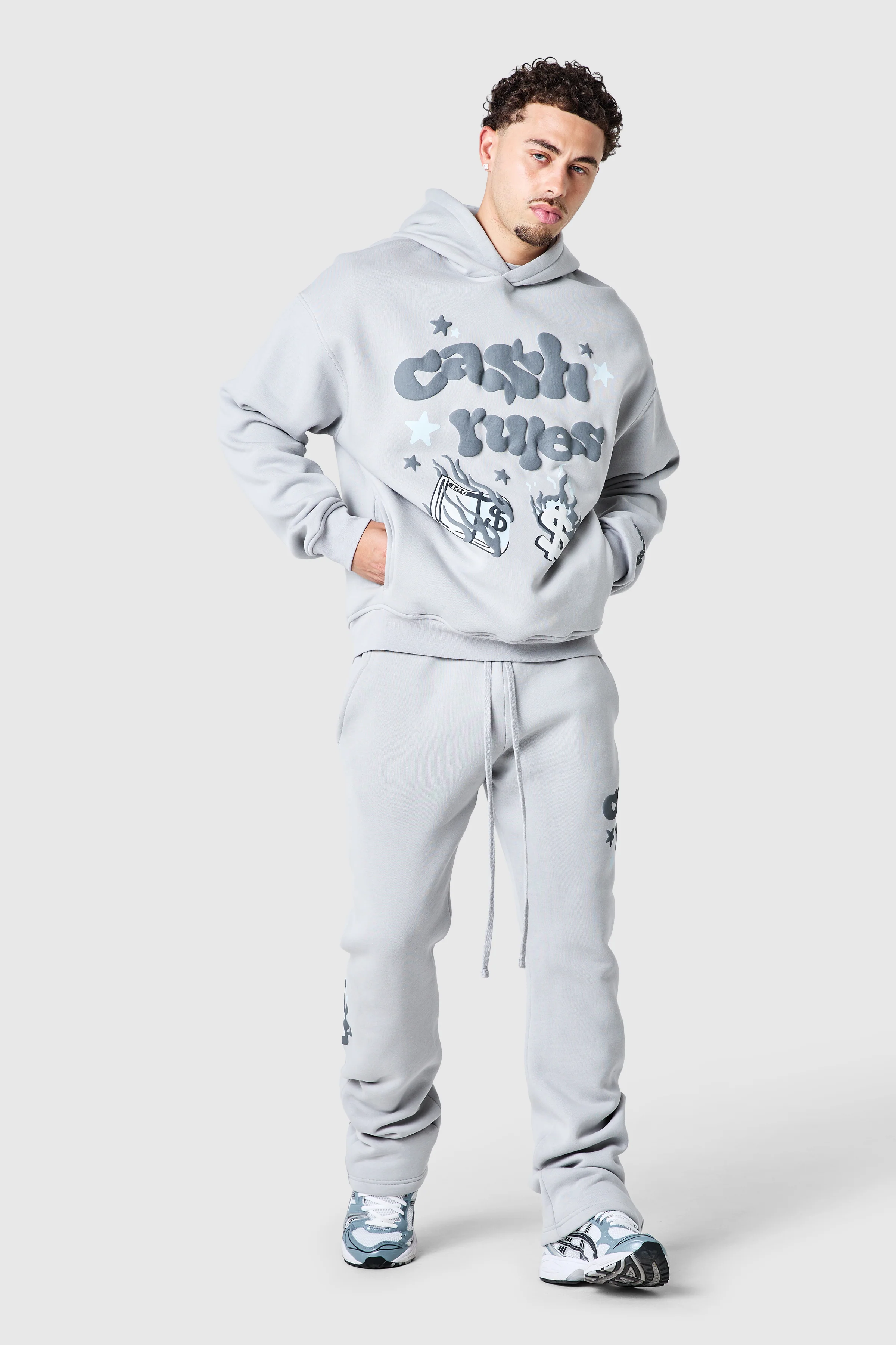Cash Rules Tracksuit - Lunar Grey - Image 9