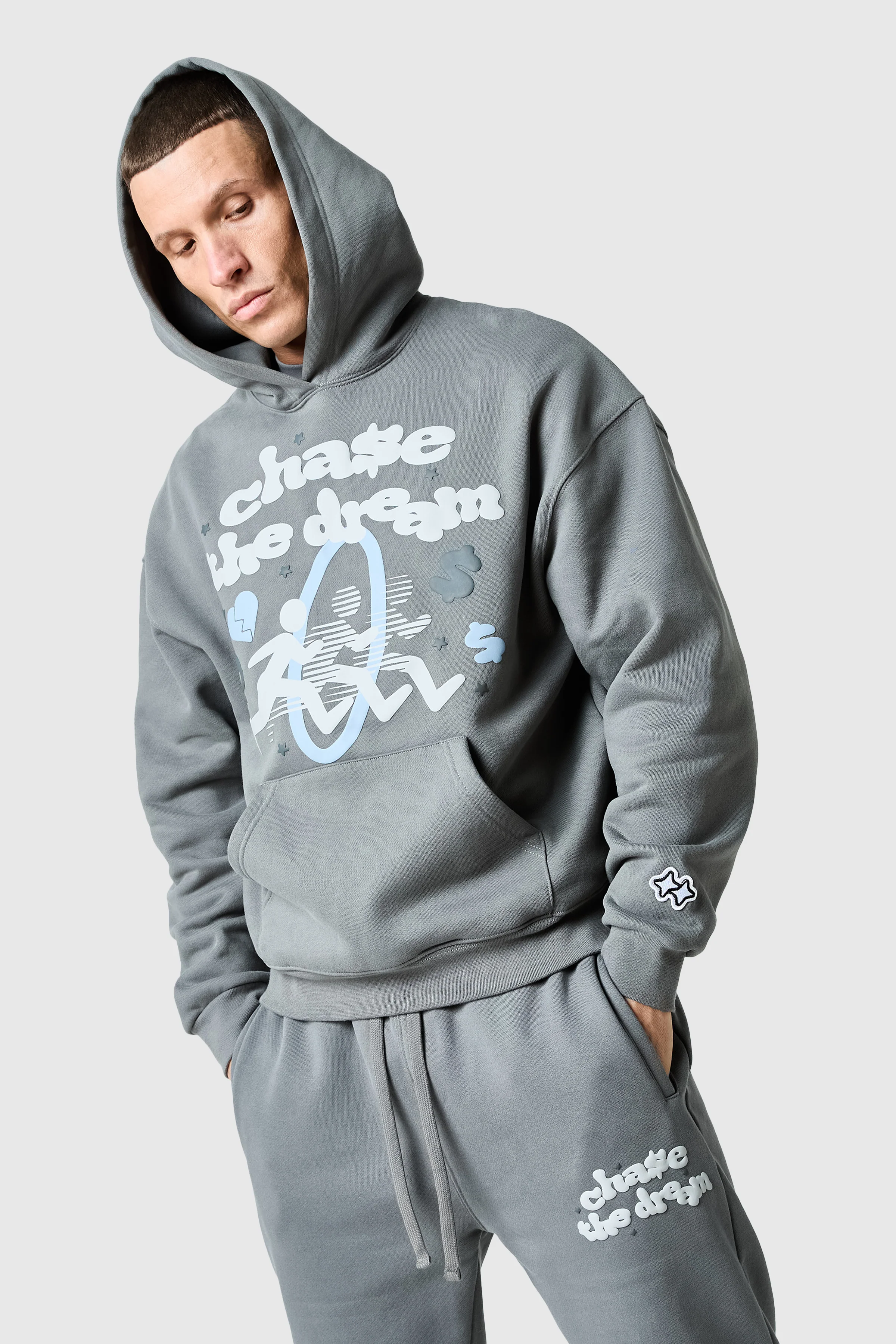 Chase The Dream Hood - Slate Grey - Image 5