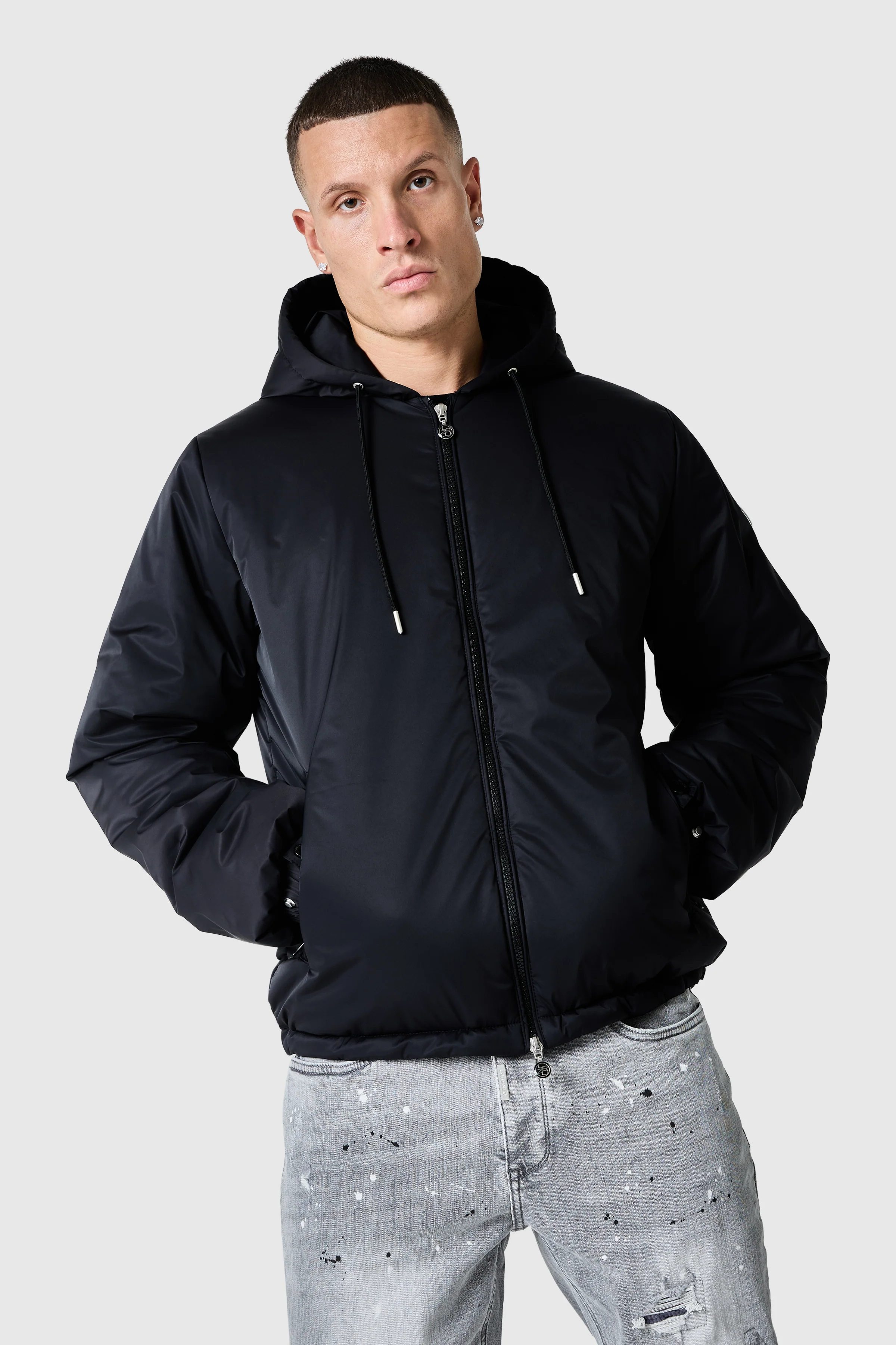 Circa Padded Windbreaker - Black - Image 4