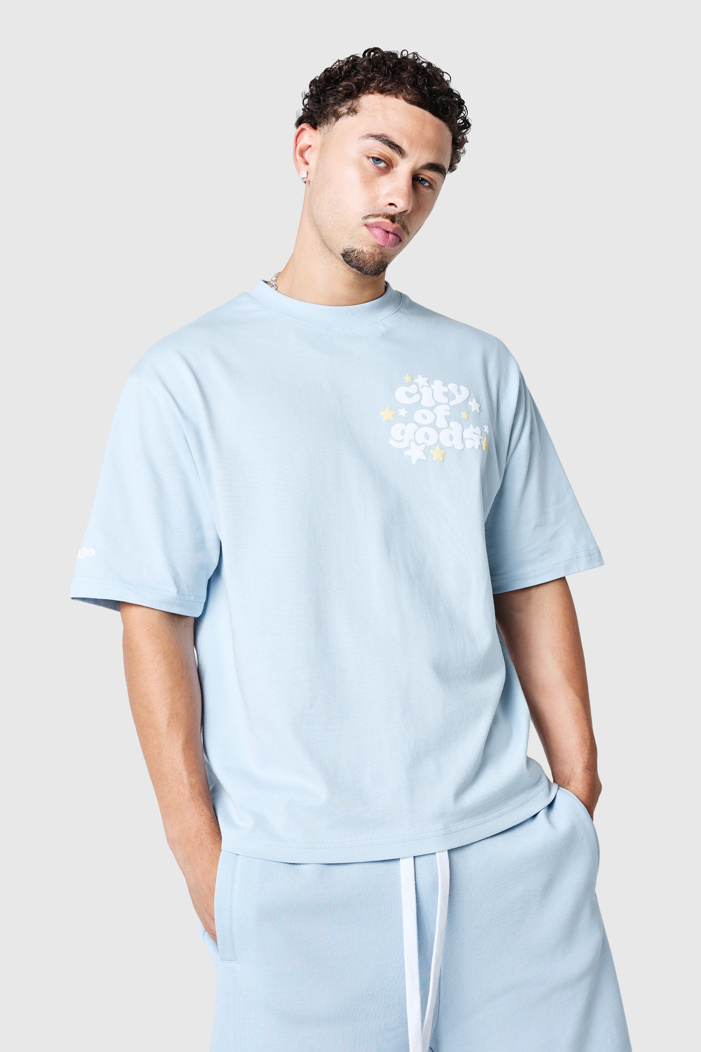 City Of Gods Tee - Blue Mist - Image 3