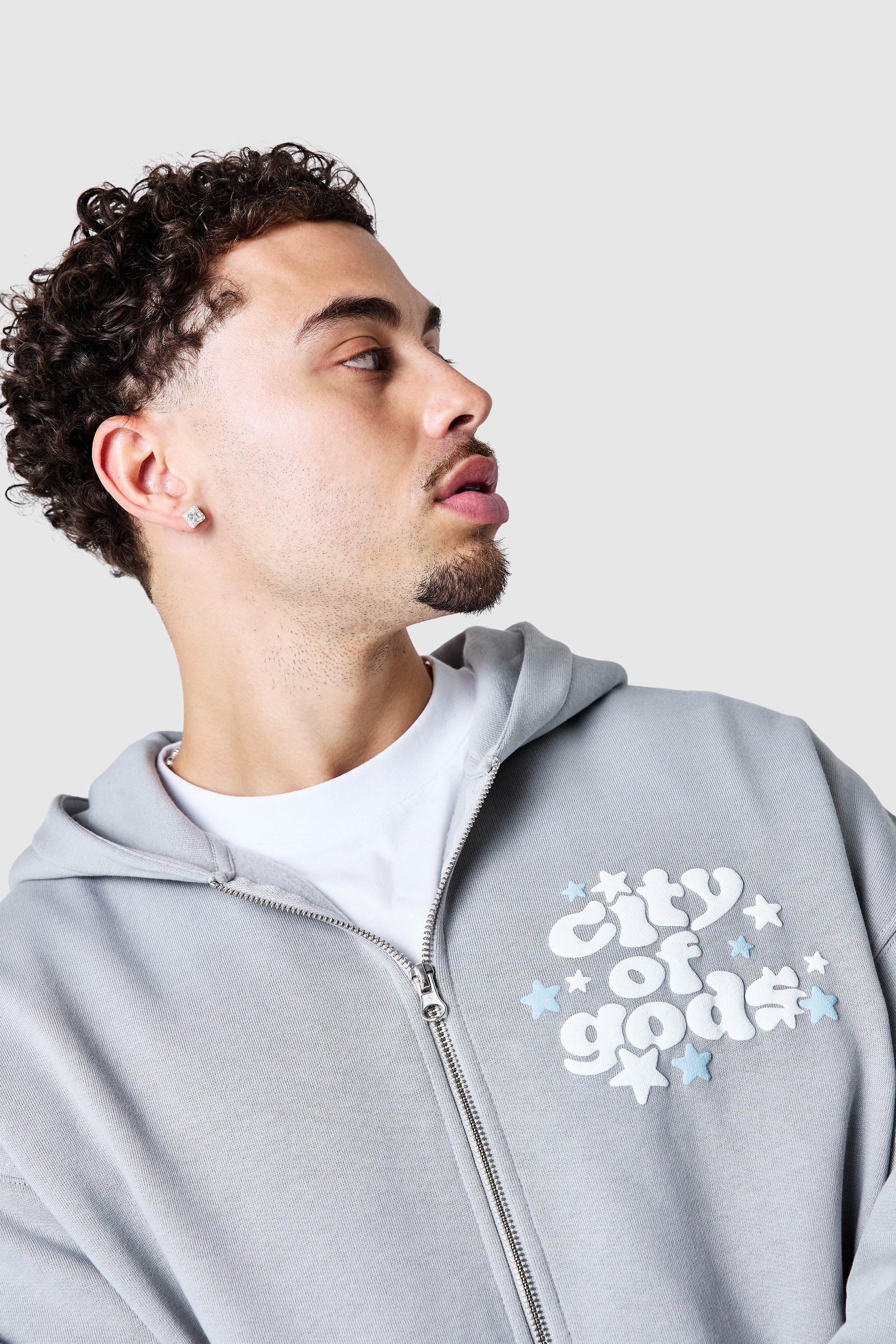 City Of Gods Zip Hood - Lunar Grey - Image 10