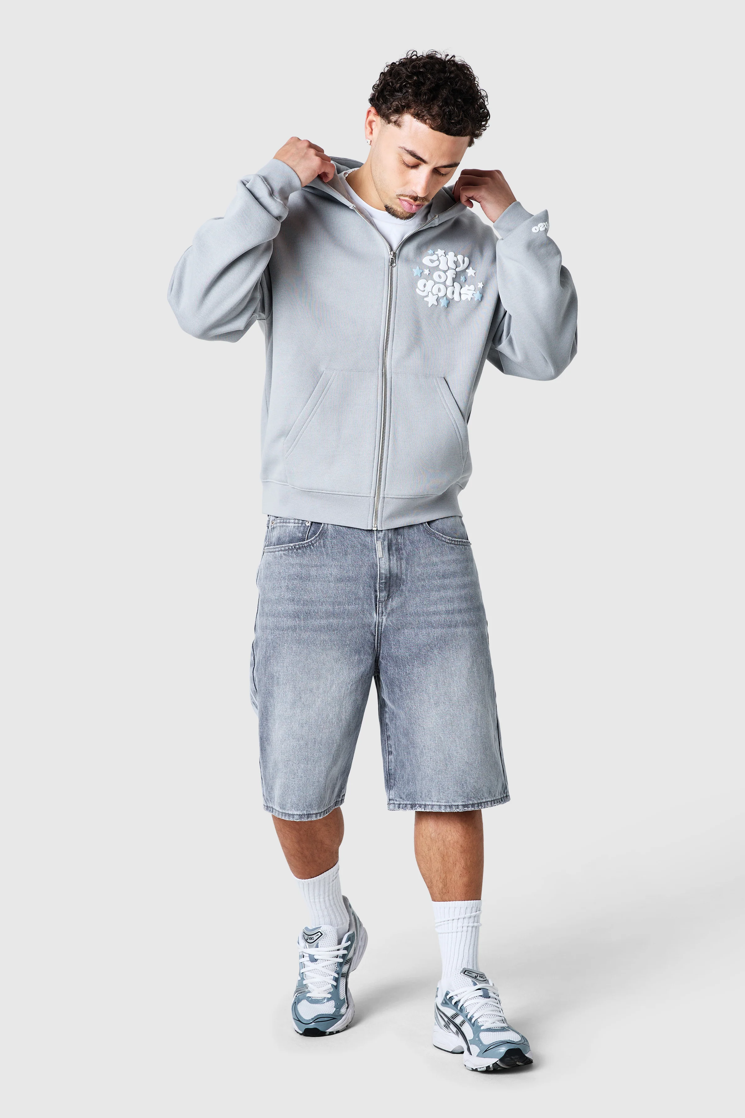 City Of Gods Zip Hood - Lunar Grey - Image 5