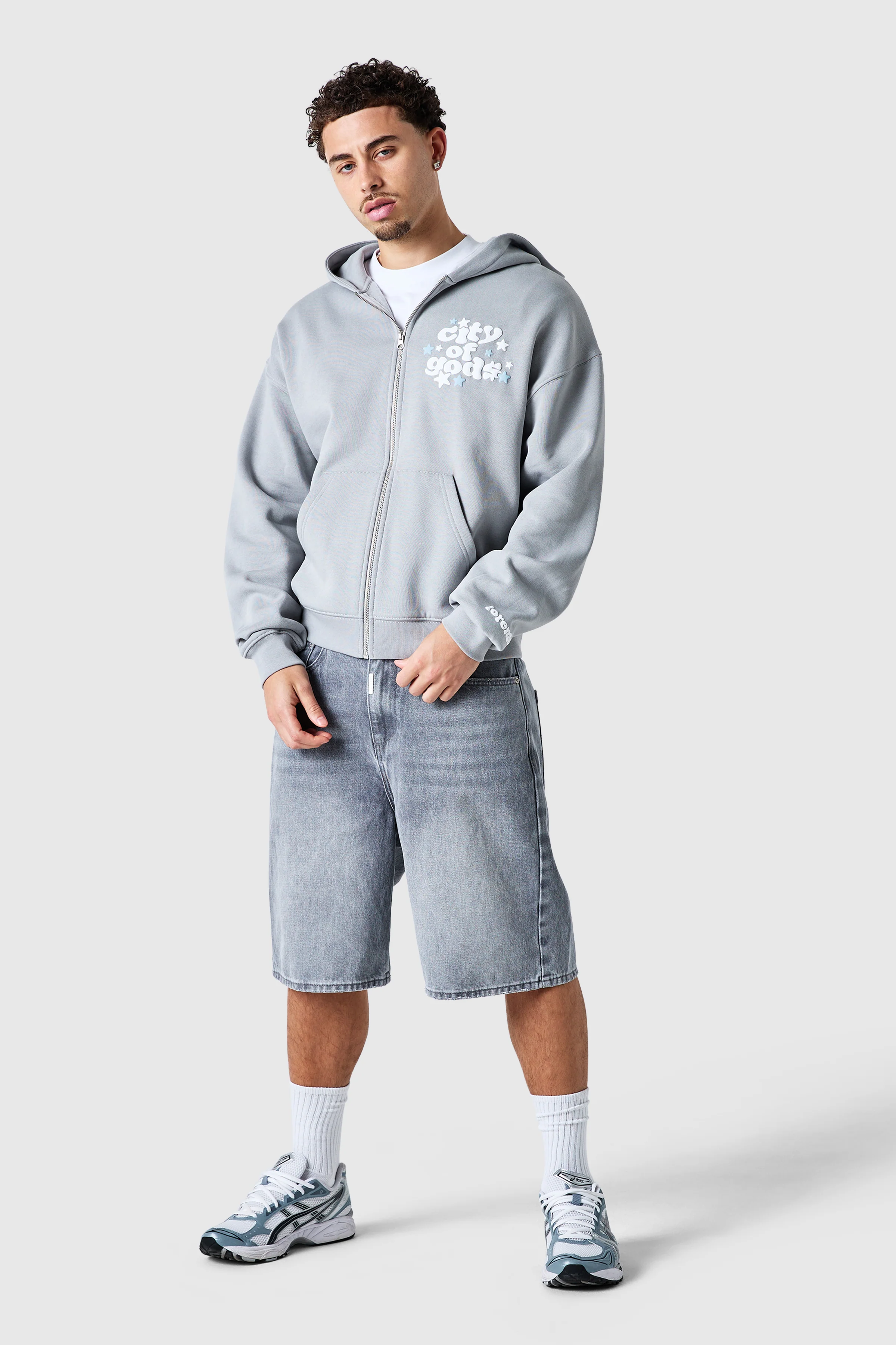 City Of Gods Zip Hood - Lunar Grey - Image 6