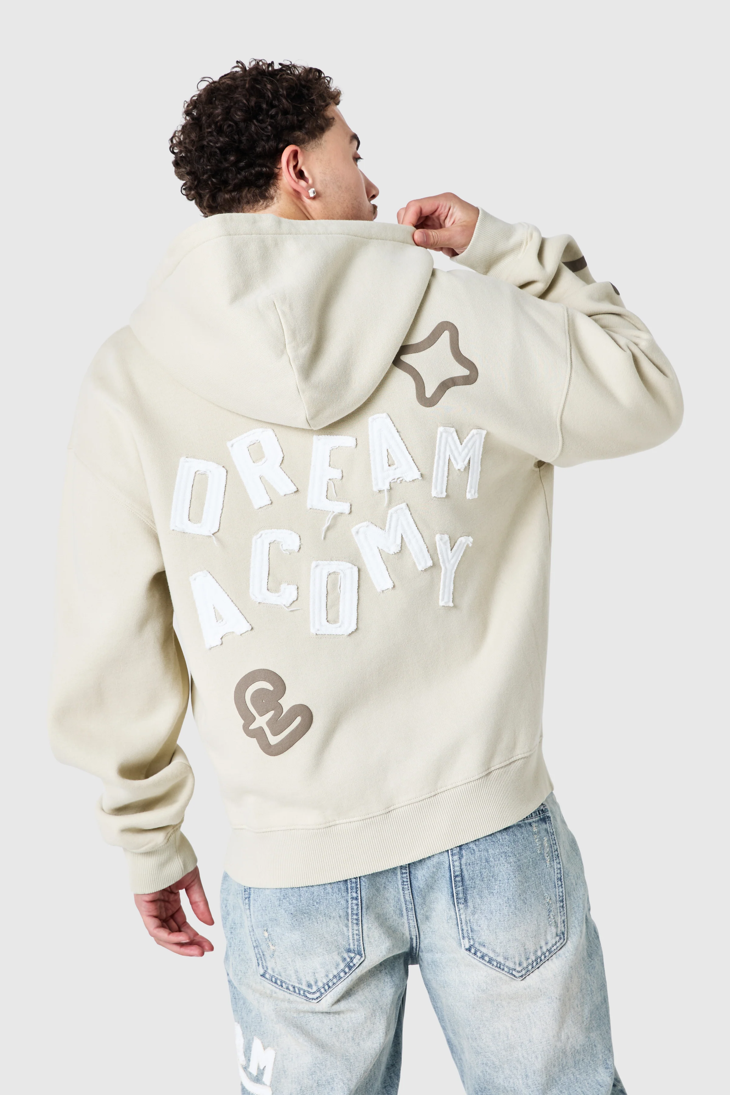 College Zip Hood - Sandstone
