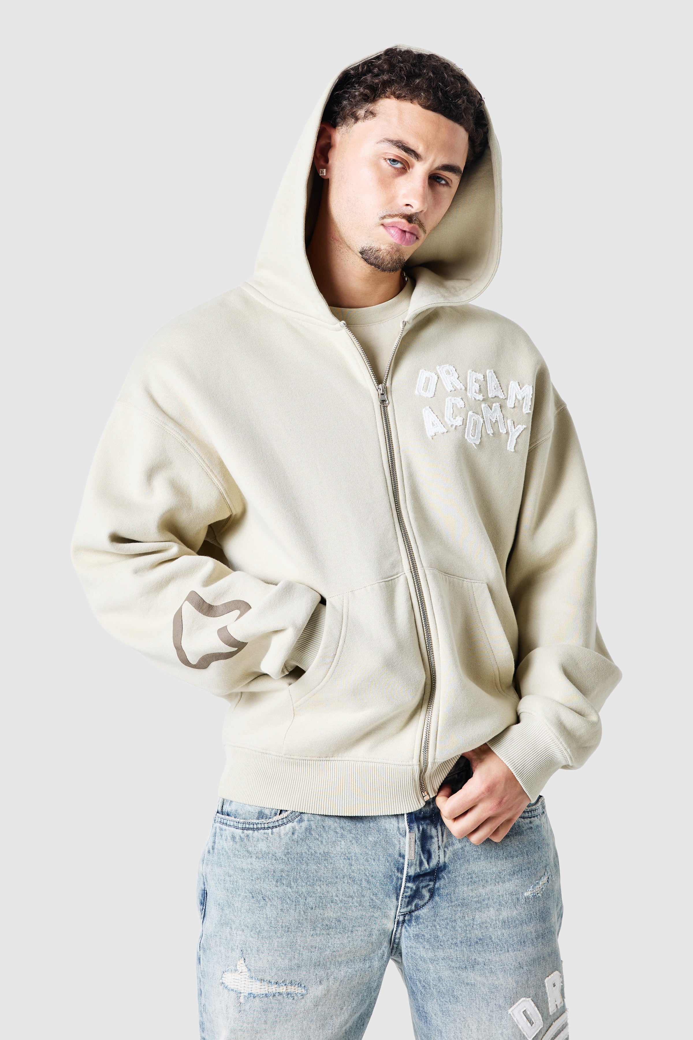 College Zip Hood - Sandstone - Image 10