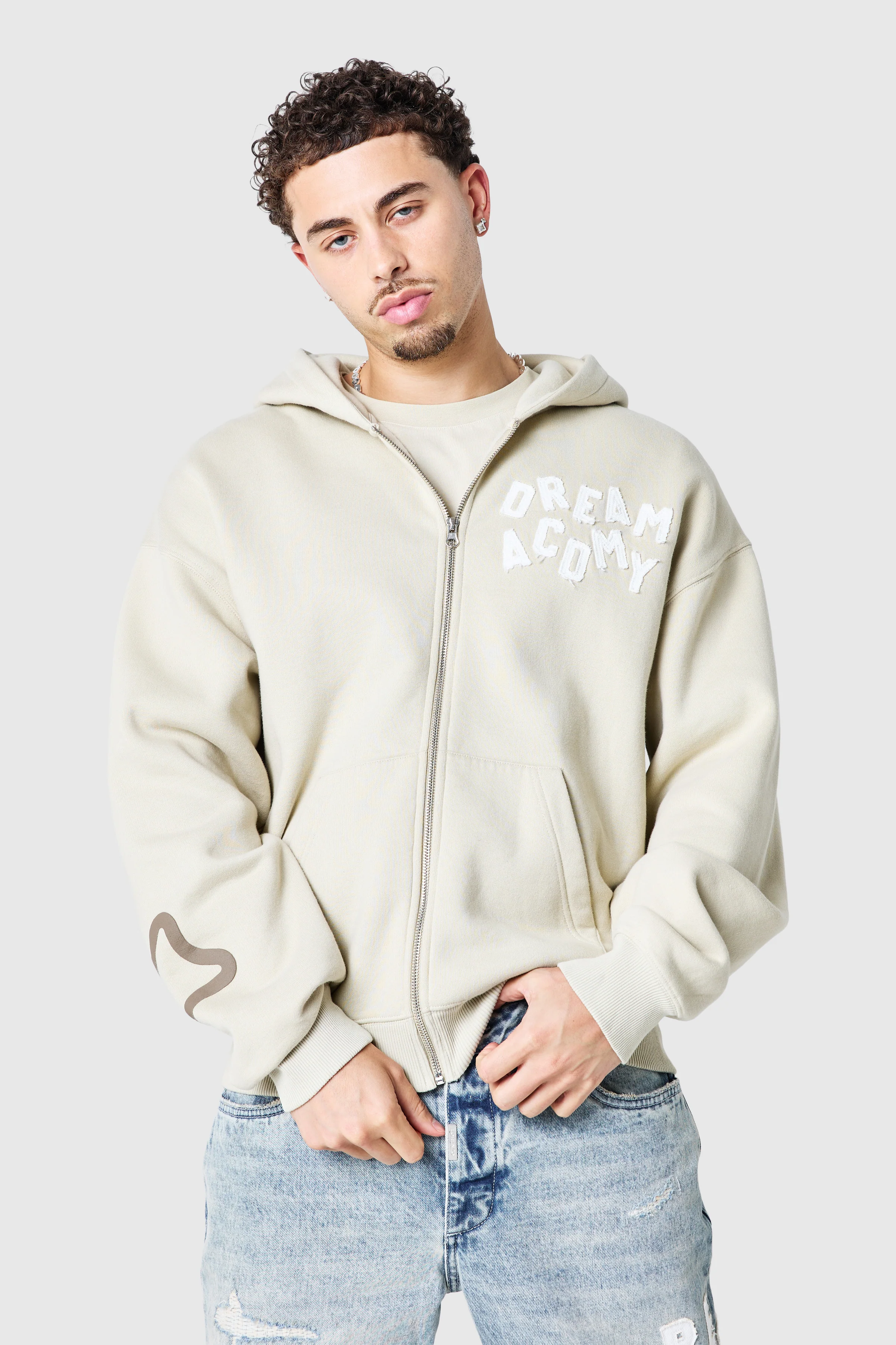 College Zip Hood - Sandstone - Image 3