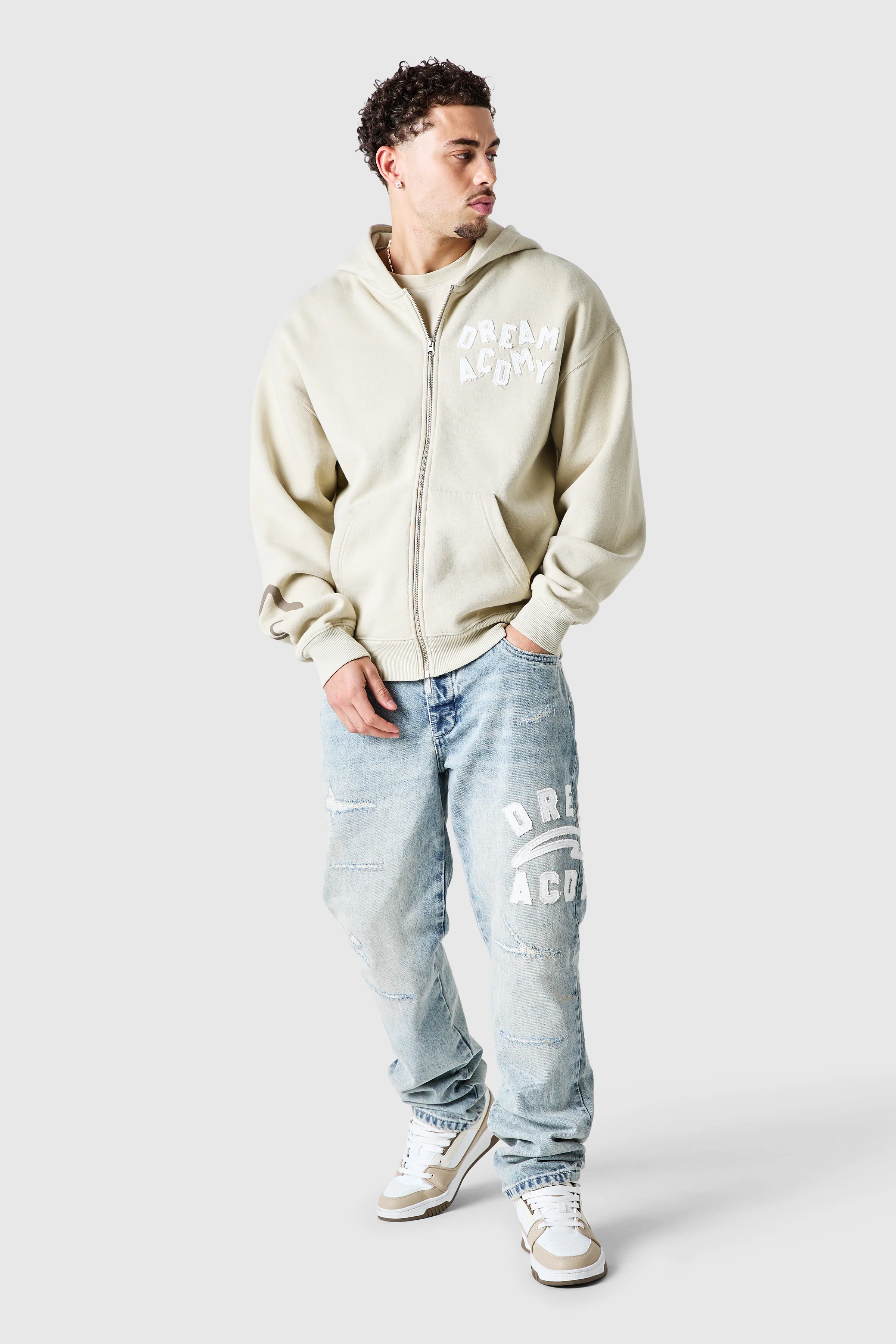College Zip Hood - Sandstone - Image 4