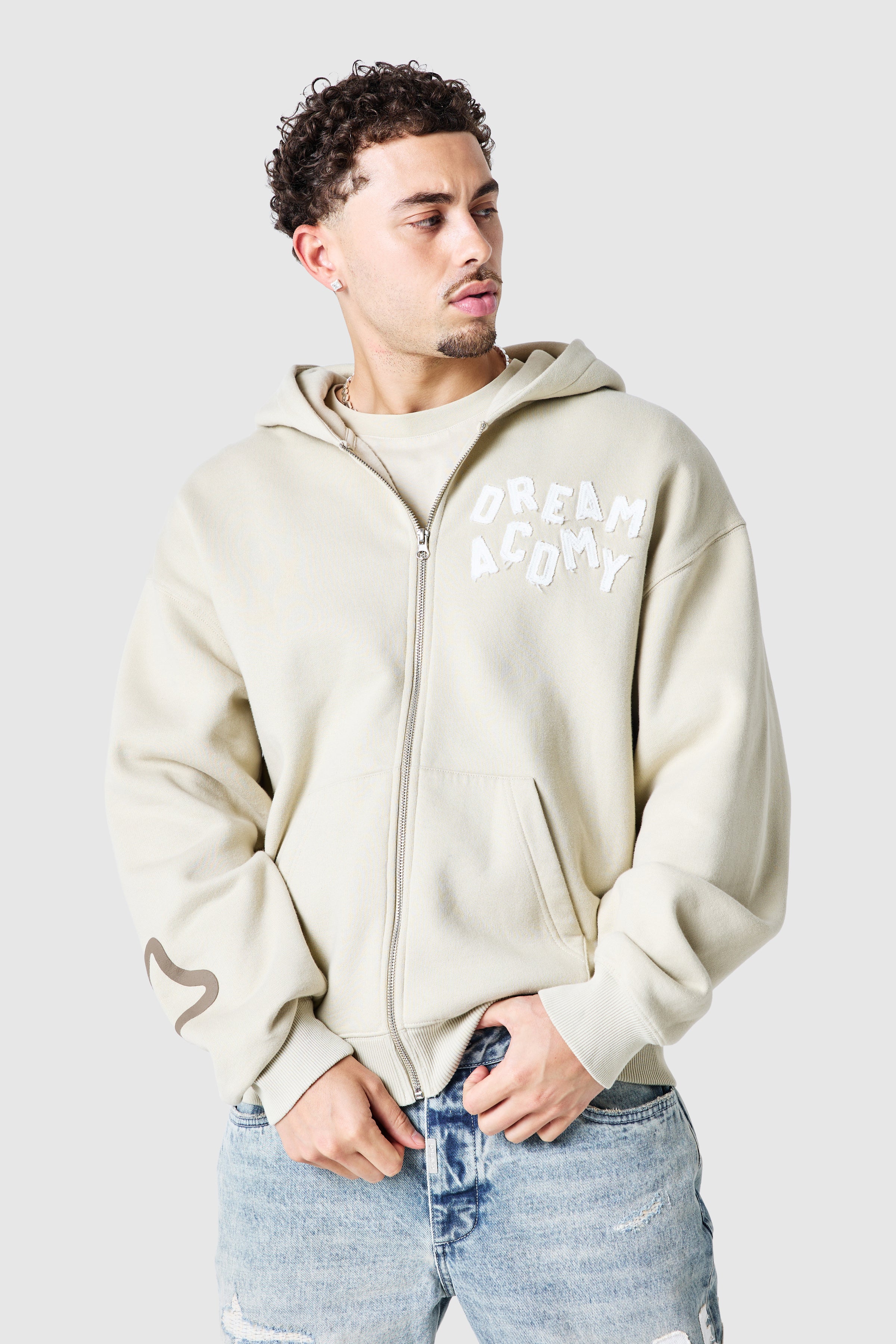 College Zip Hood - Sandstone - Image 5