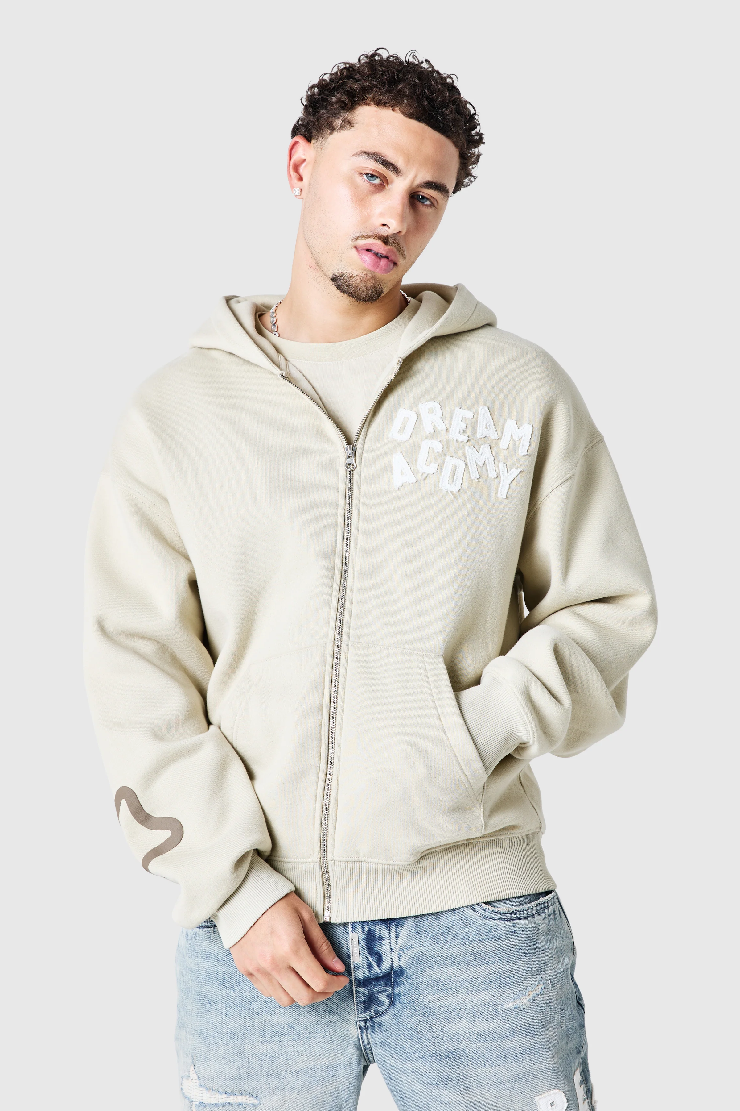 College Zip Hood - Sandstone - Image 6