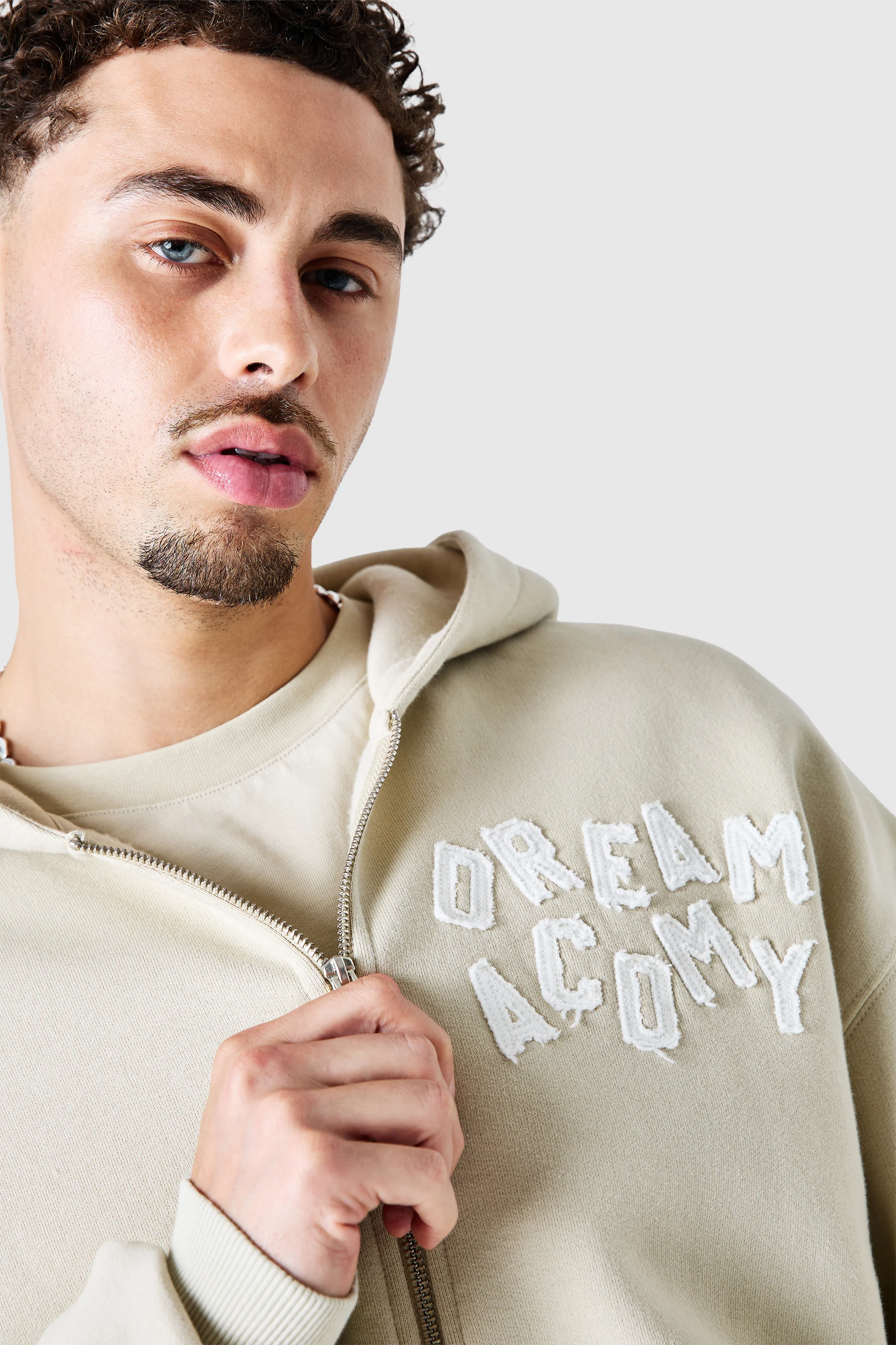 College Zip Hood - Sandstone - Image 7