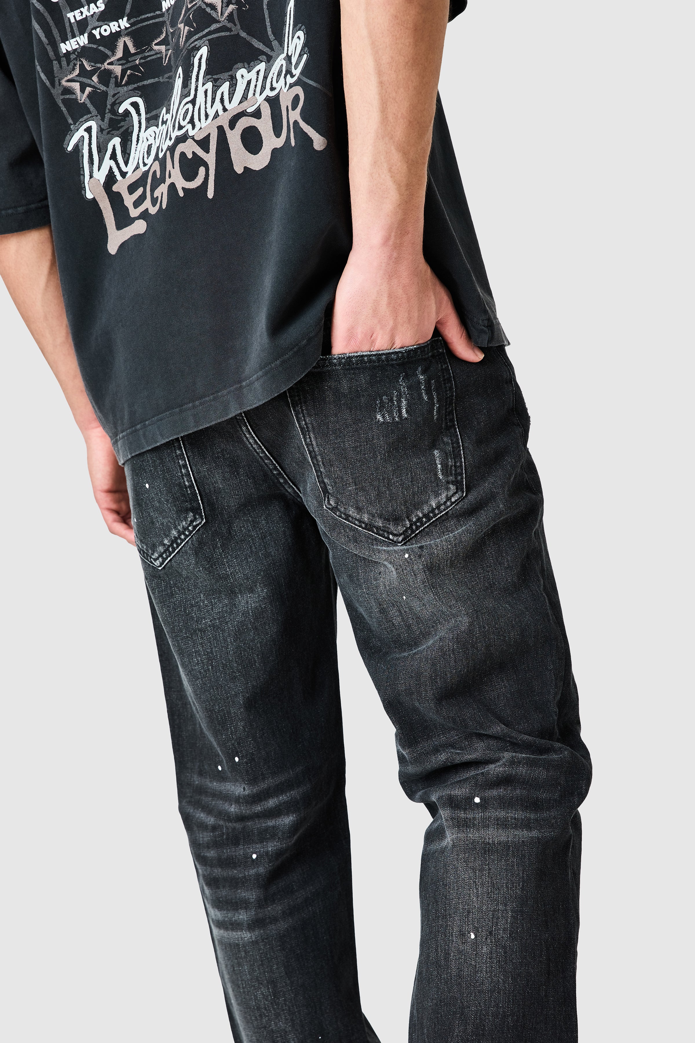 Dillon Relaxed Jean - Washed Black - Image 9