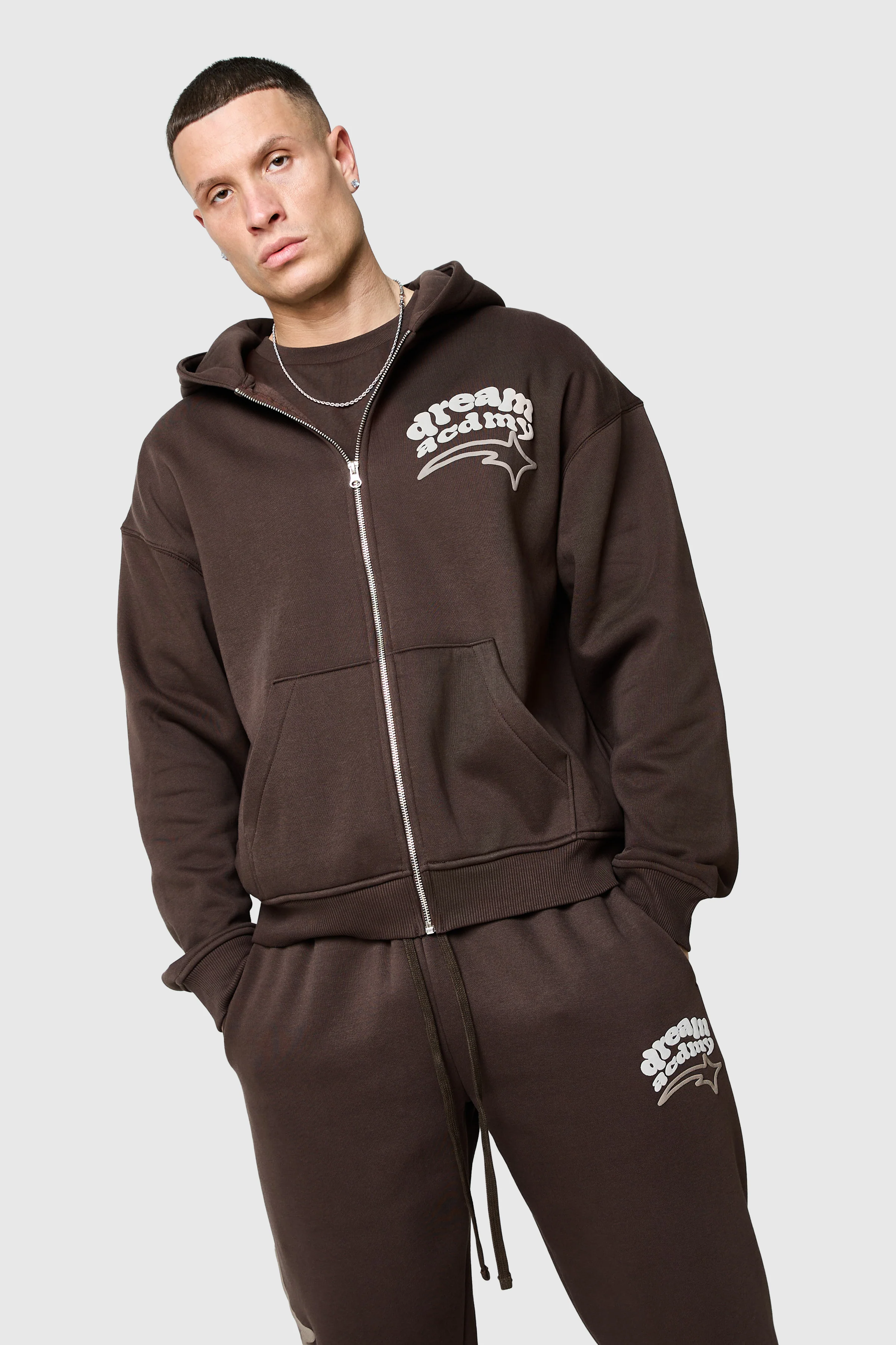 Dream Acdmy Zip Hood - Rich Brown - Image 2