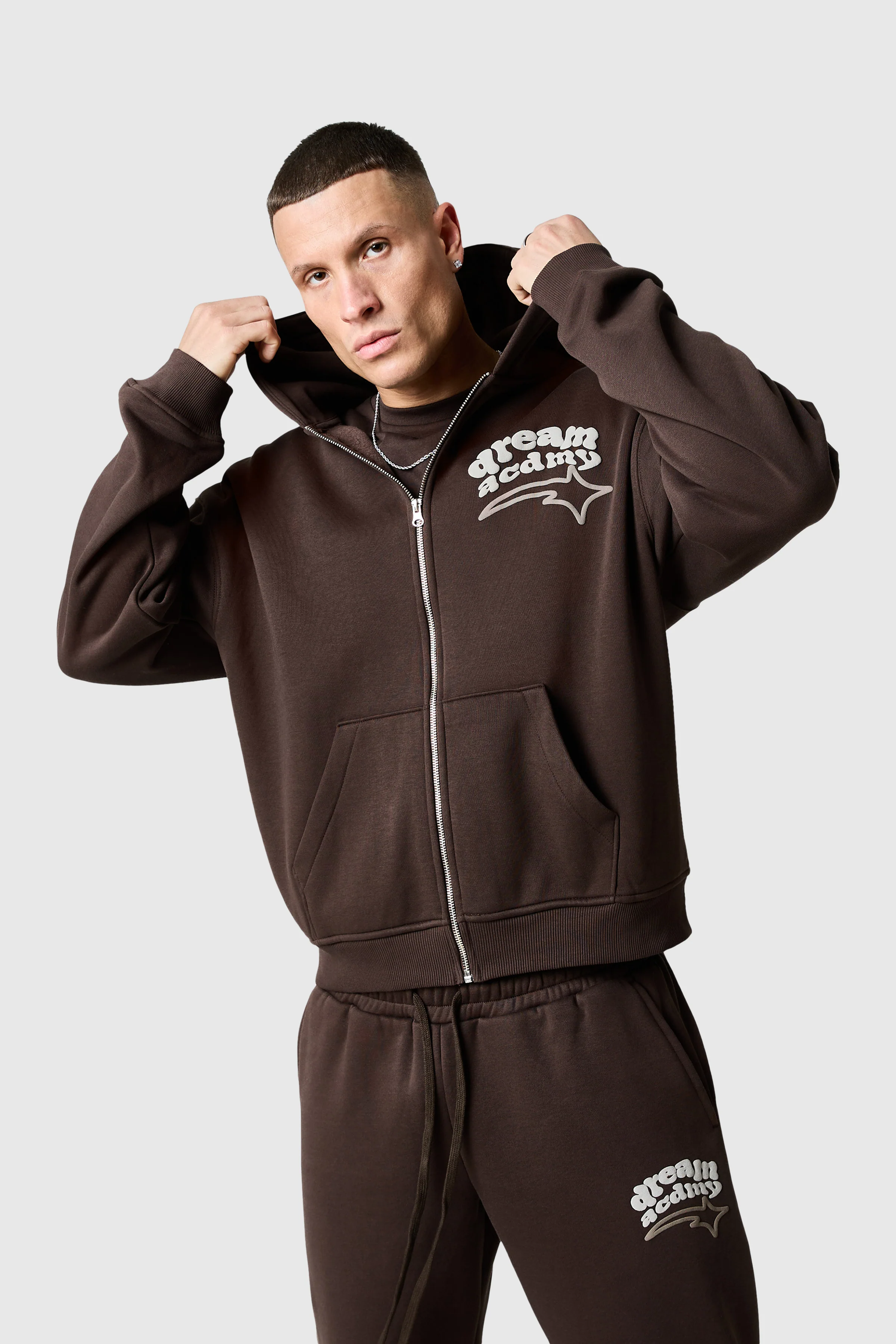 Dream Acdmy Zip Hood - Rich Brown - Image 4