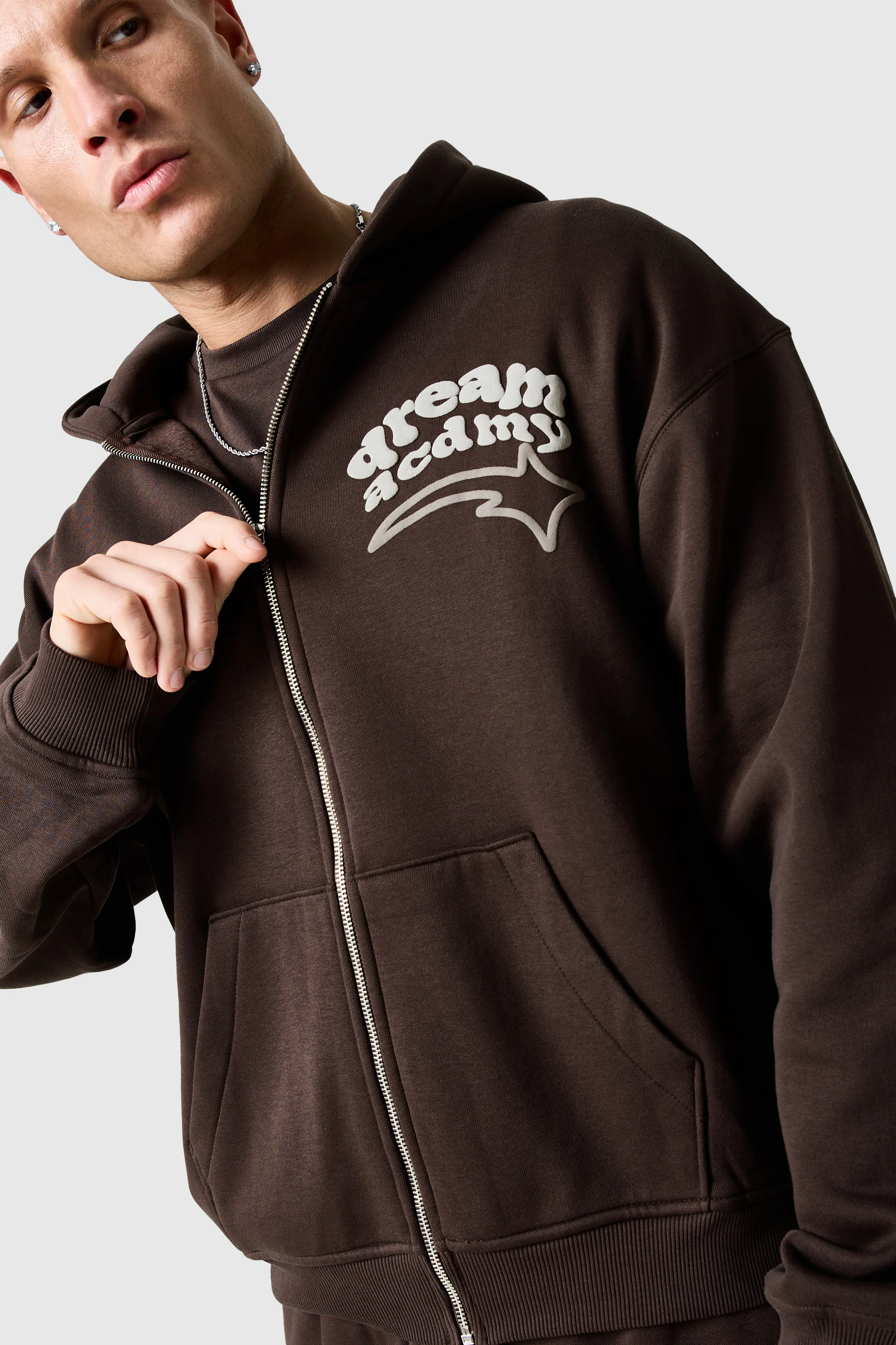 Dream Acdmy Zip Hood - Rich Brown - Image 5
