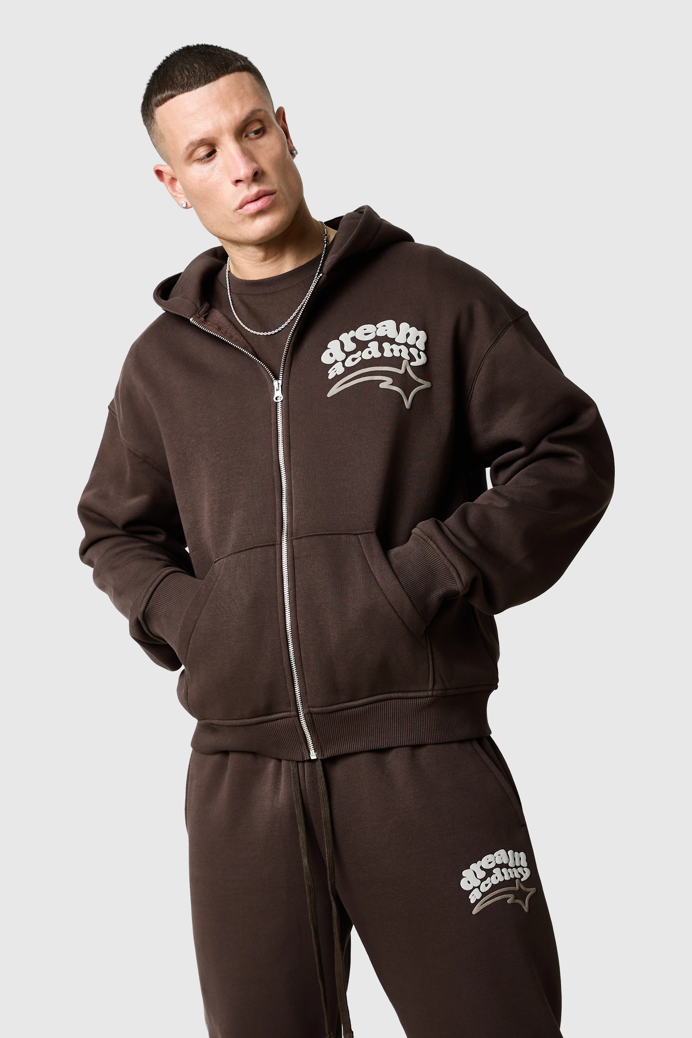 Dream Acdmy Zip Hood - Rich Brown - Image 7