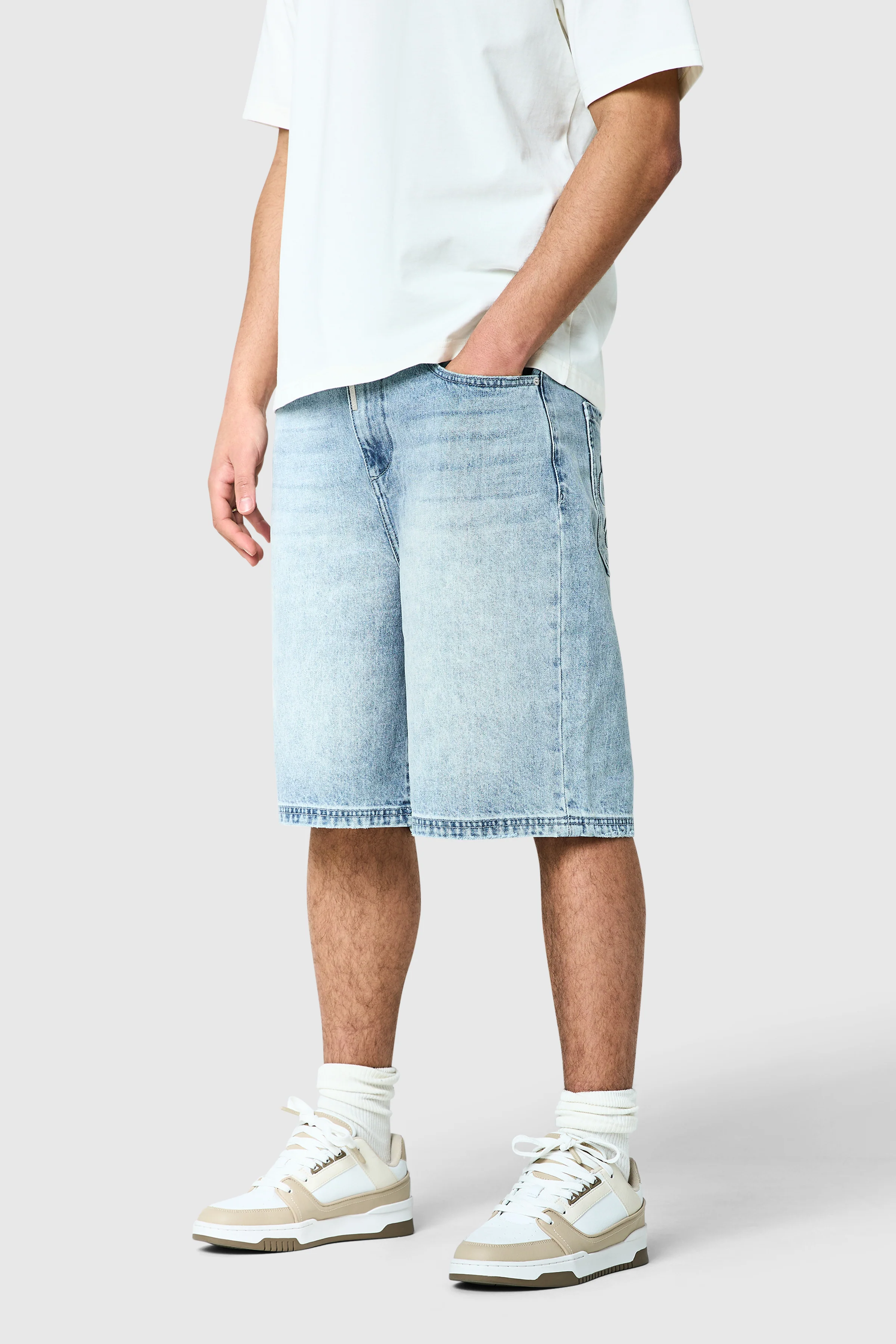 Dream Acdmy Jort - Stone Wash Blue