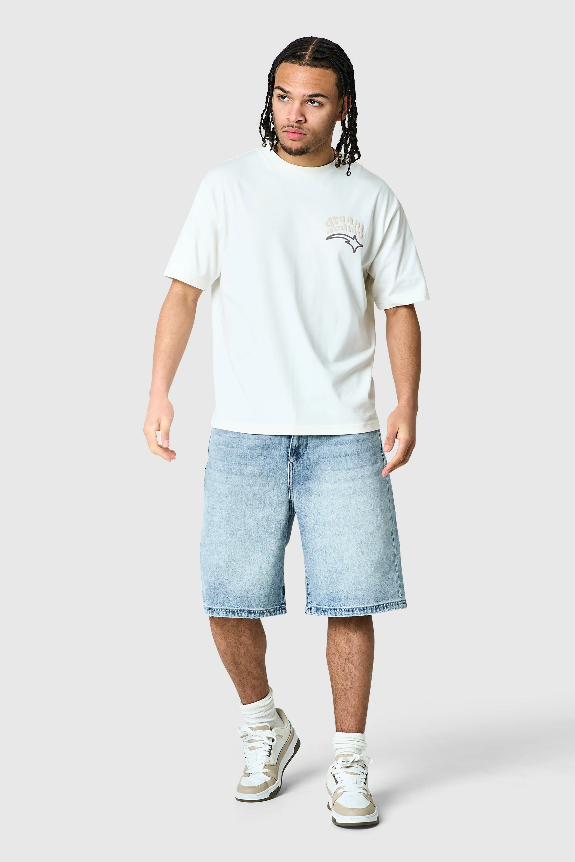 Dream Acdmy Jort - Stone Wash Blue - Image 4