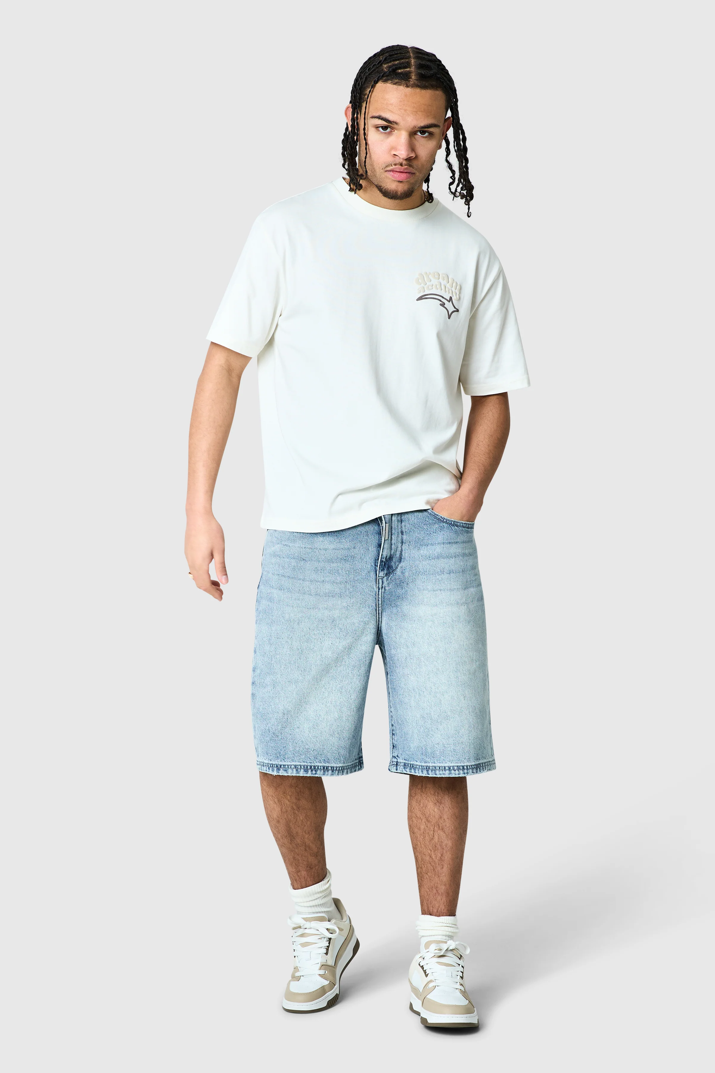 Dream Acdmy Jort - Stone Wash Blue - Image 6
