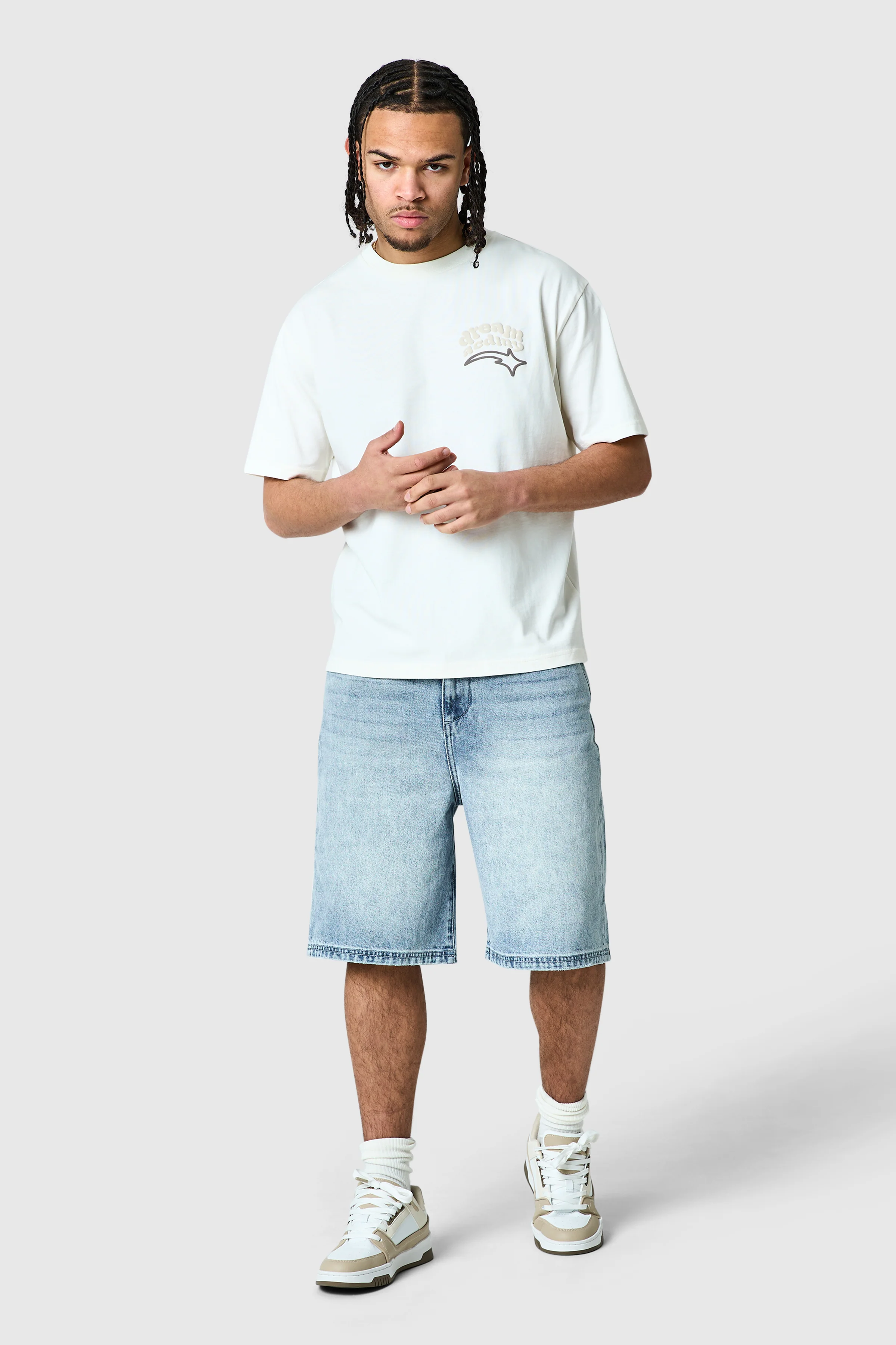 Dream Acdmy Jort - Stone Wash Blue - Image 7