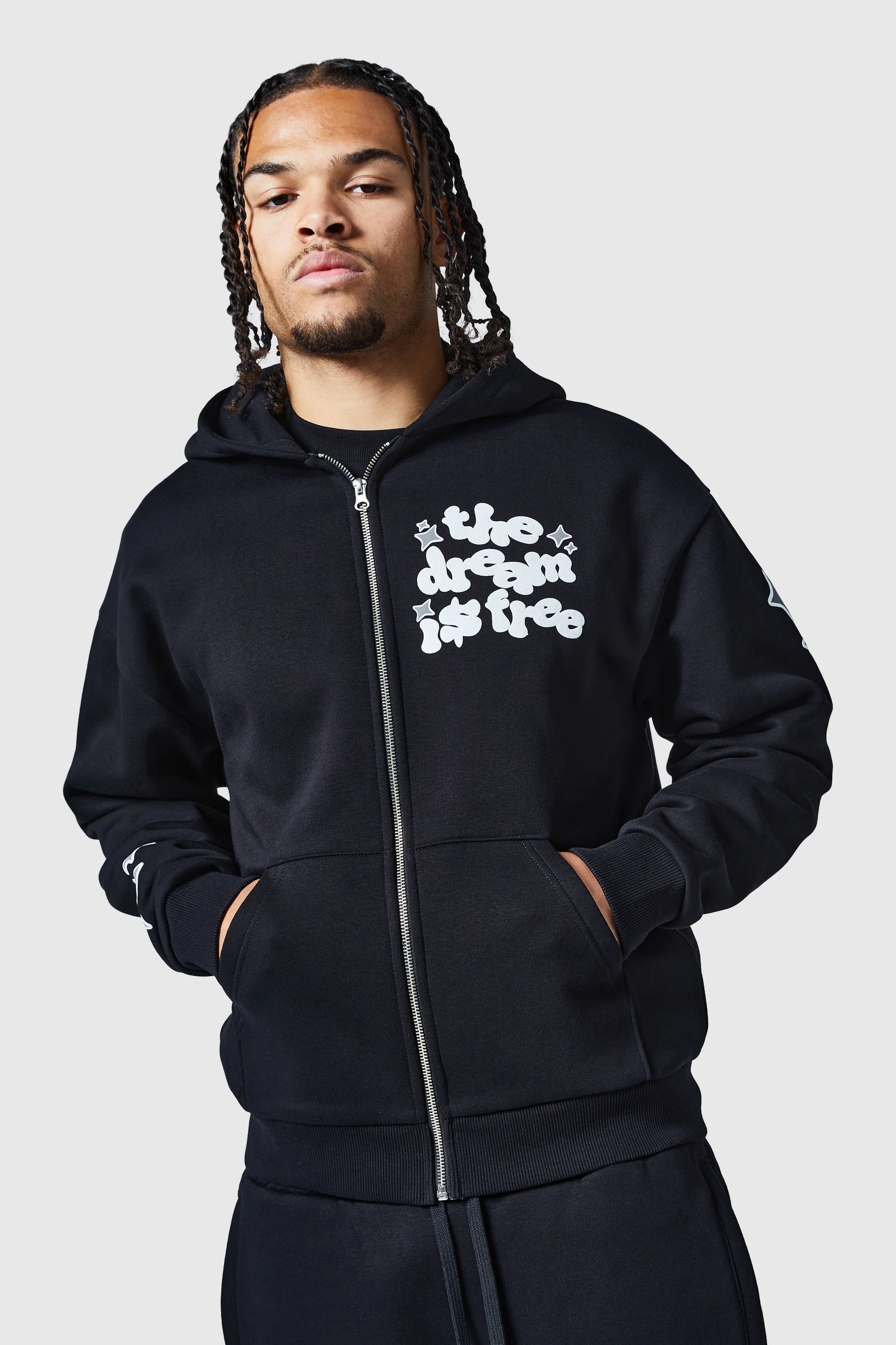 Dream Is Free 2.0 Zip Tracksuit - Black - Image 3
