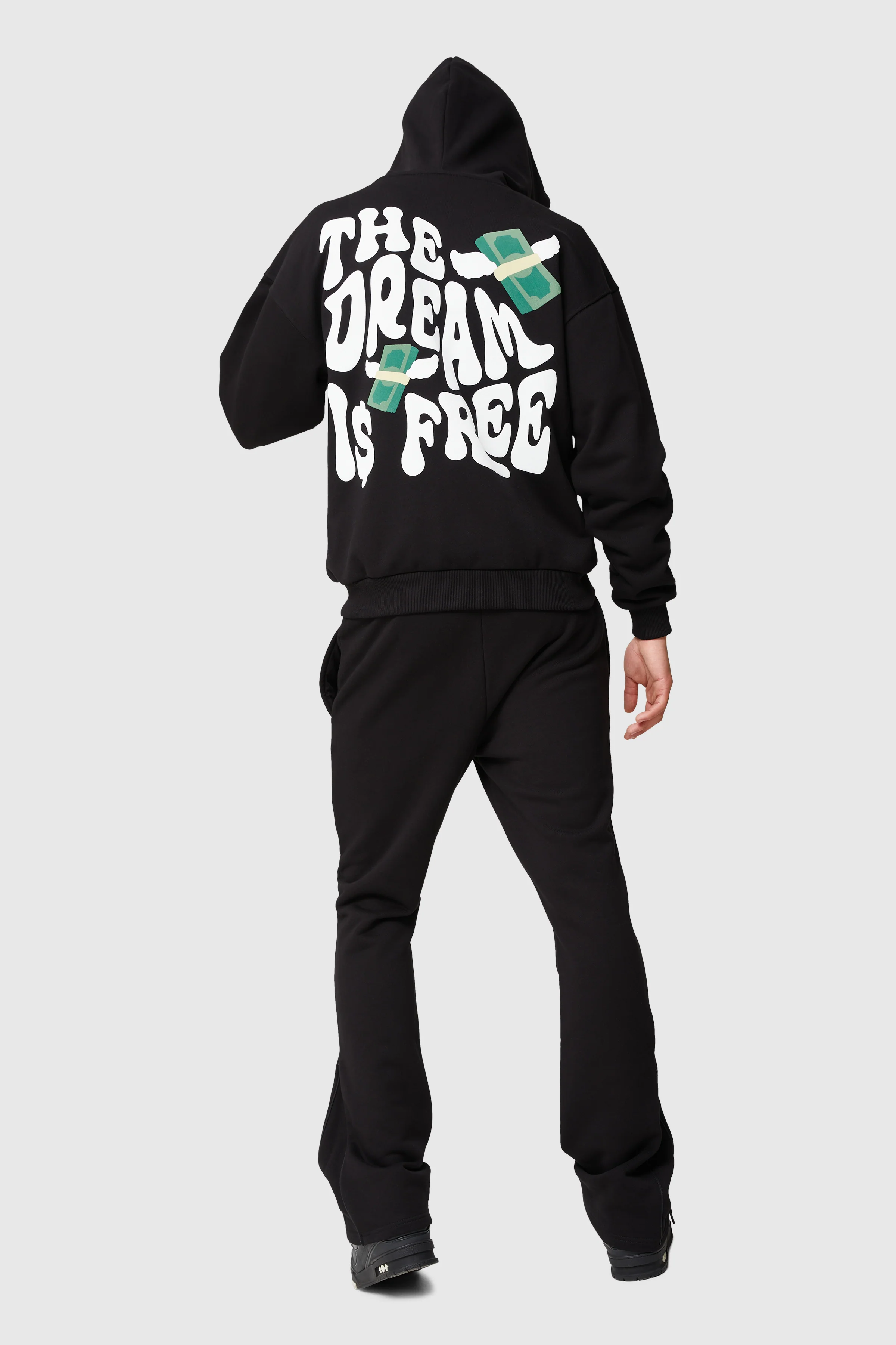 Dream Is Free Flared Jogger - Black - Image 6