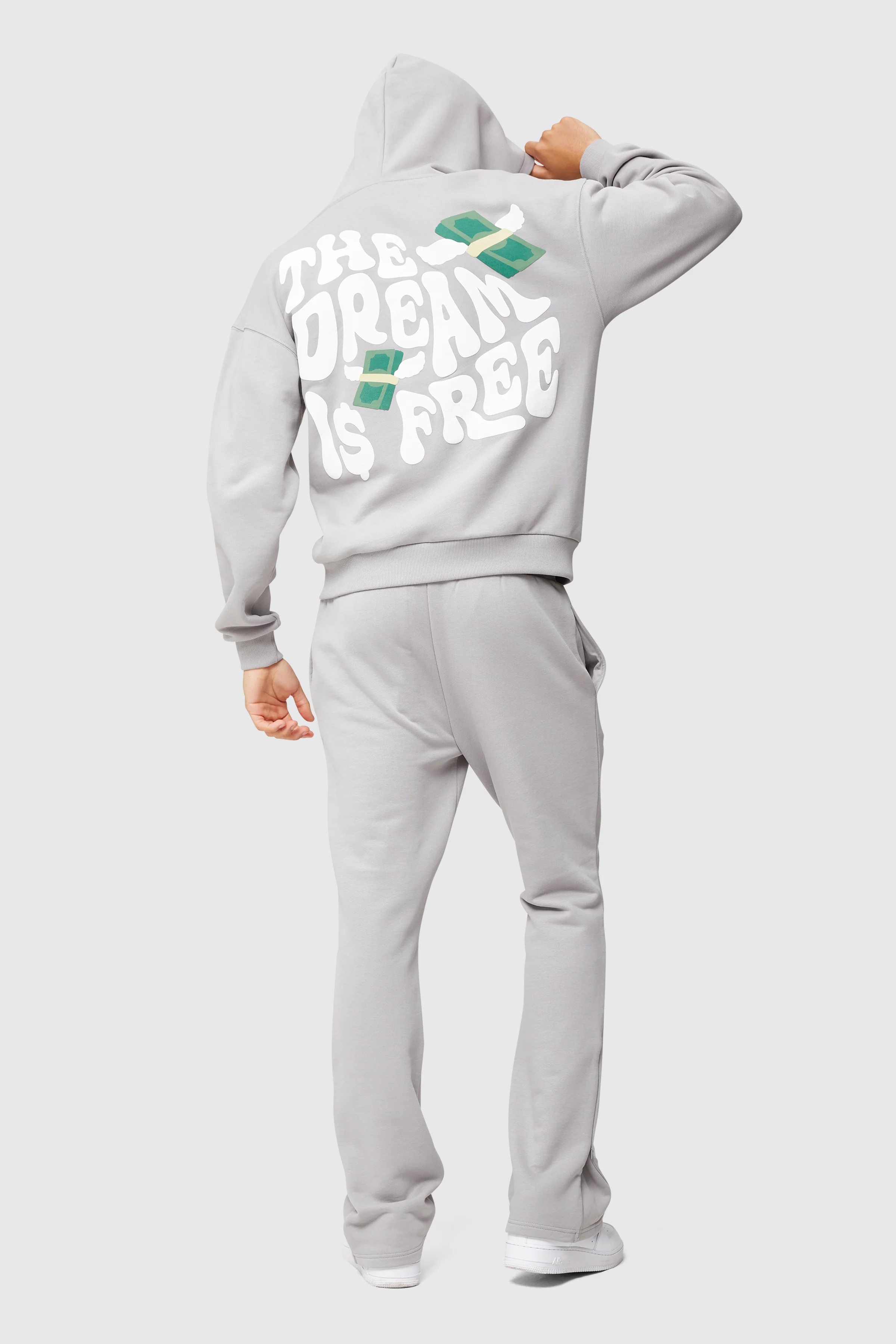 Dream Is Free Flared Jogger - Grey - Image 5