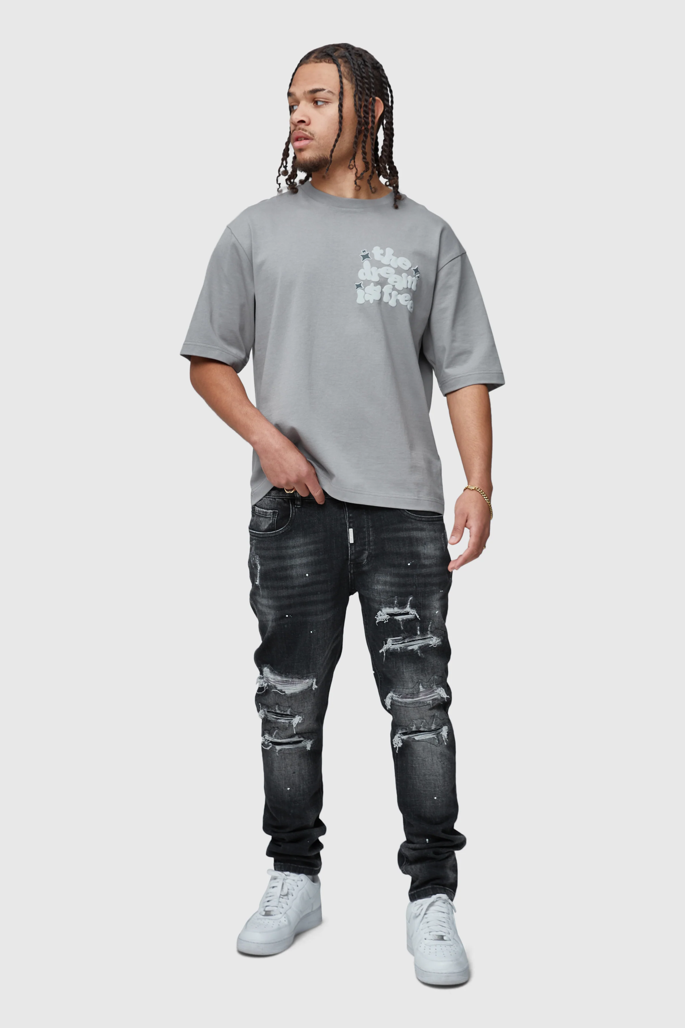 Dream Is Free 2.0 Tee - Grey - Image 3