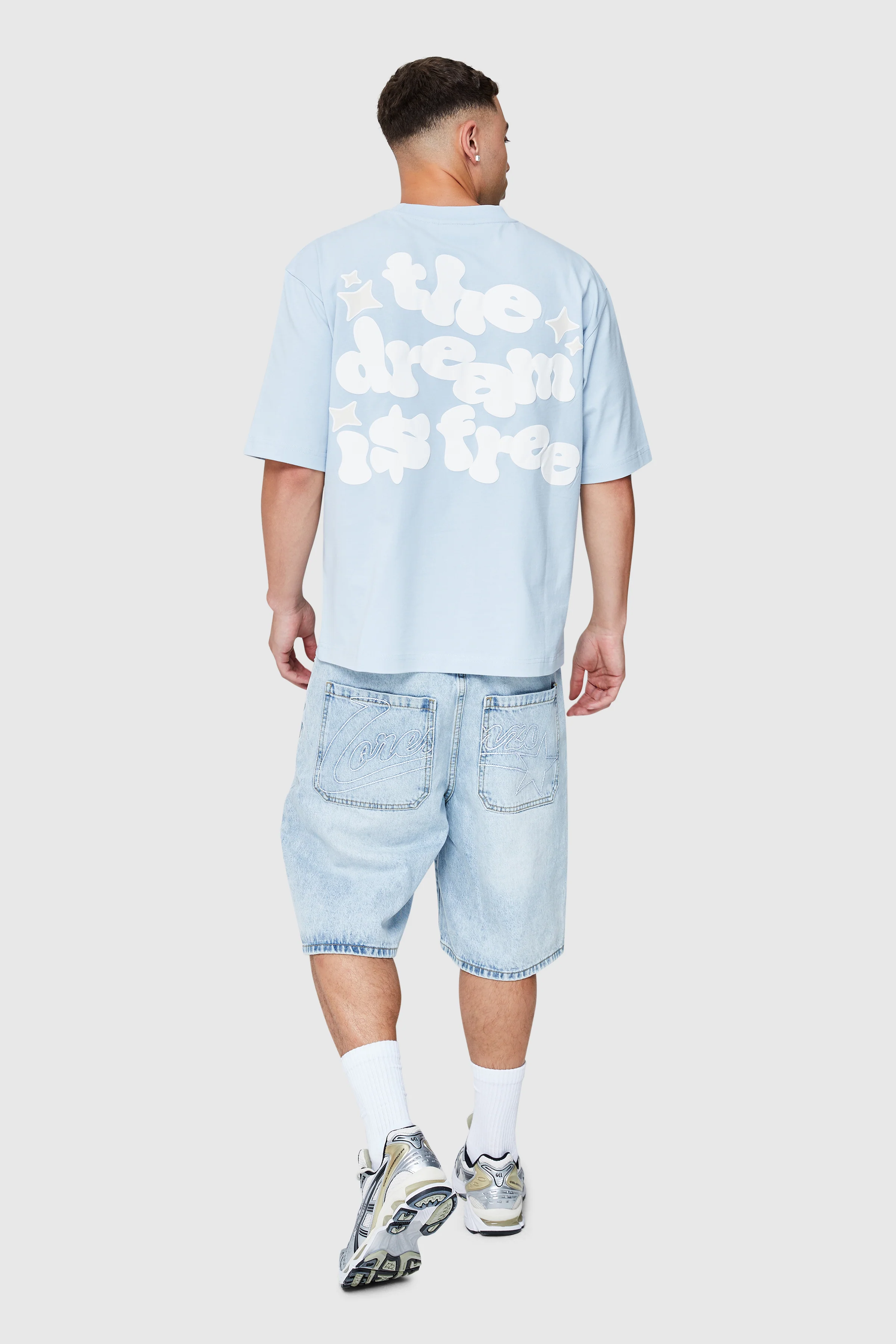 Dream Is Free 2.0 Tee - Dusty Blue - Image 6
