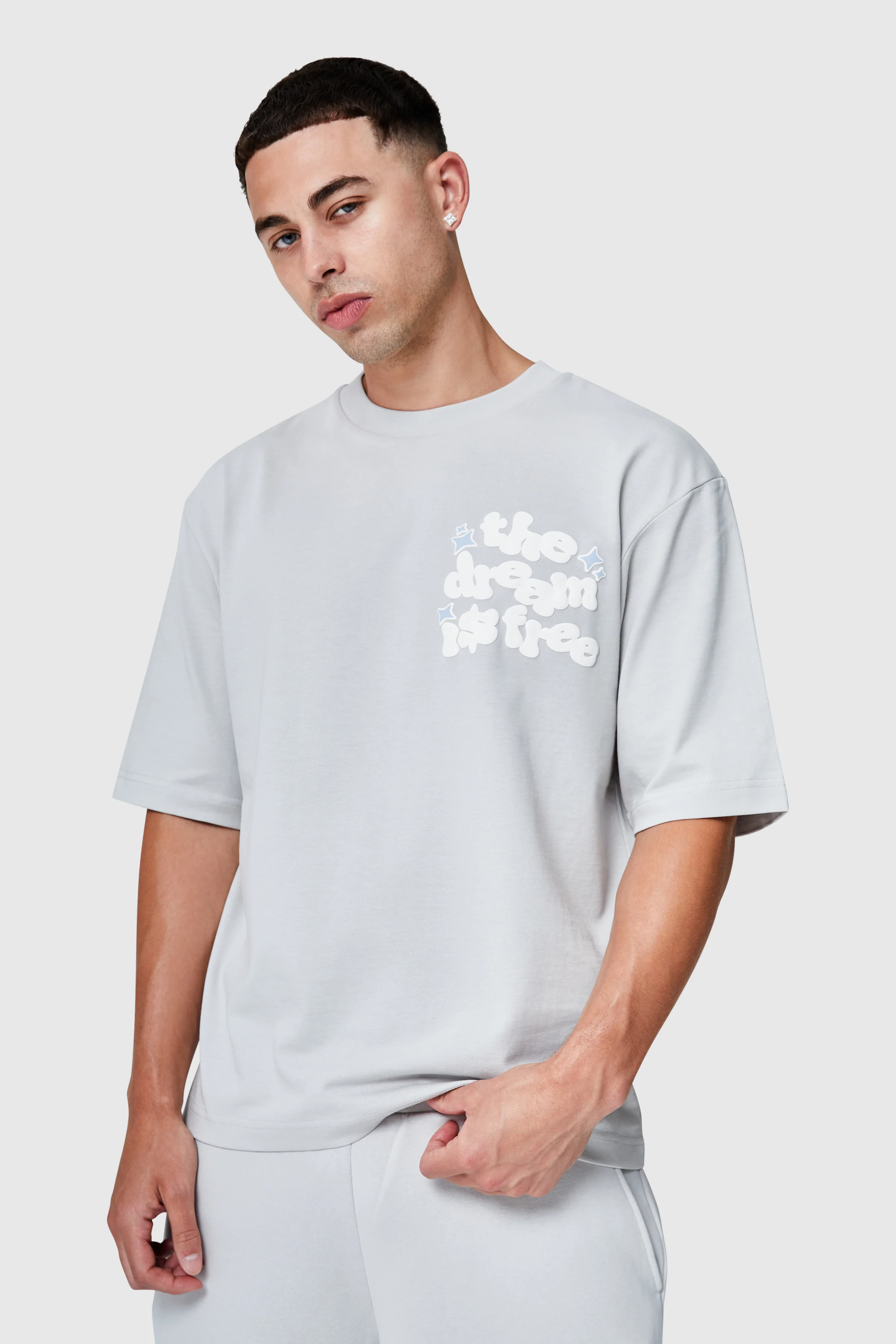 Dream Is Free 2.0 Tee - Light Grey - Image 2