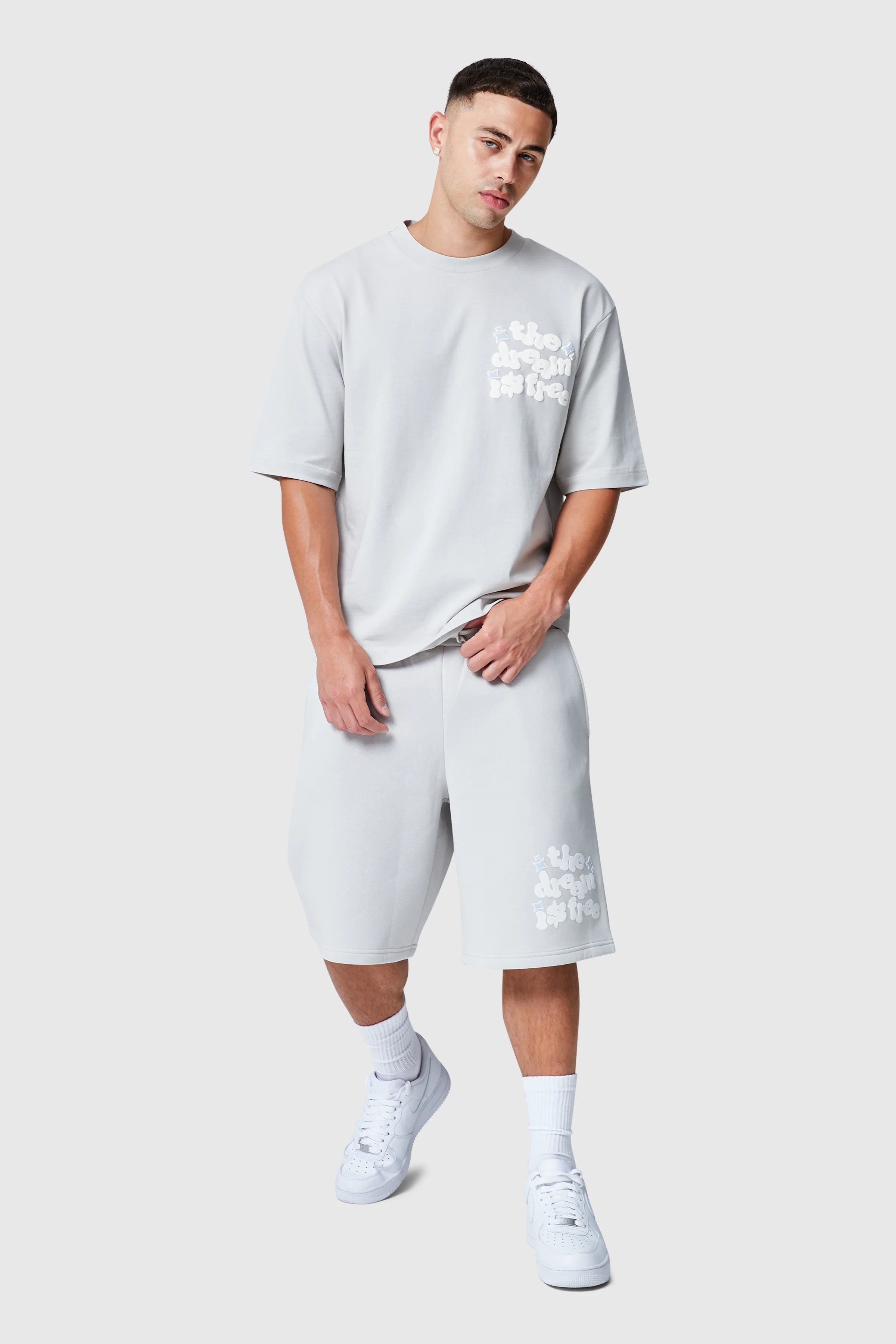 Dream Is Free 2.0 Tee - Light Grey - Image 6