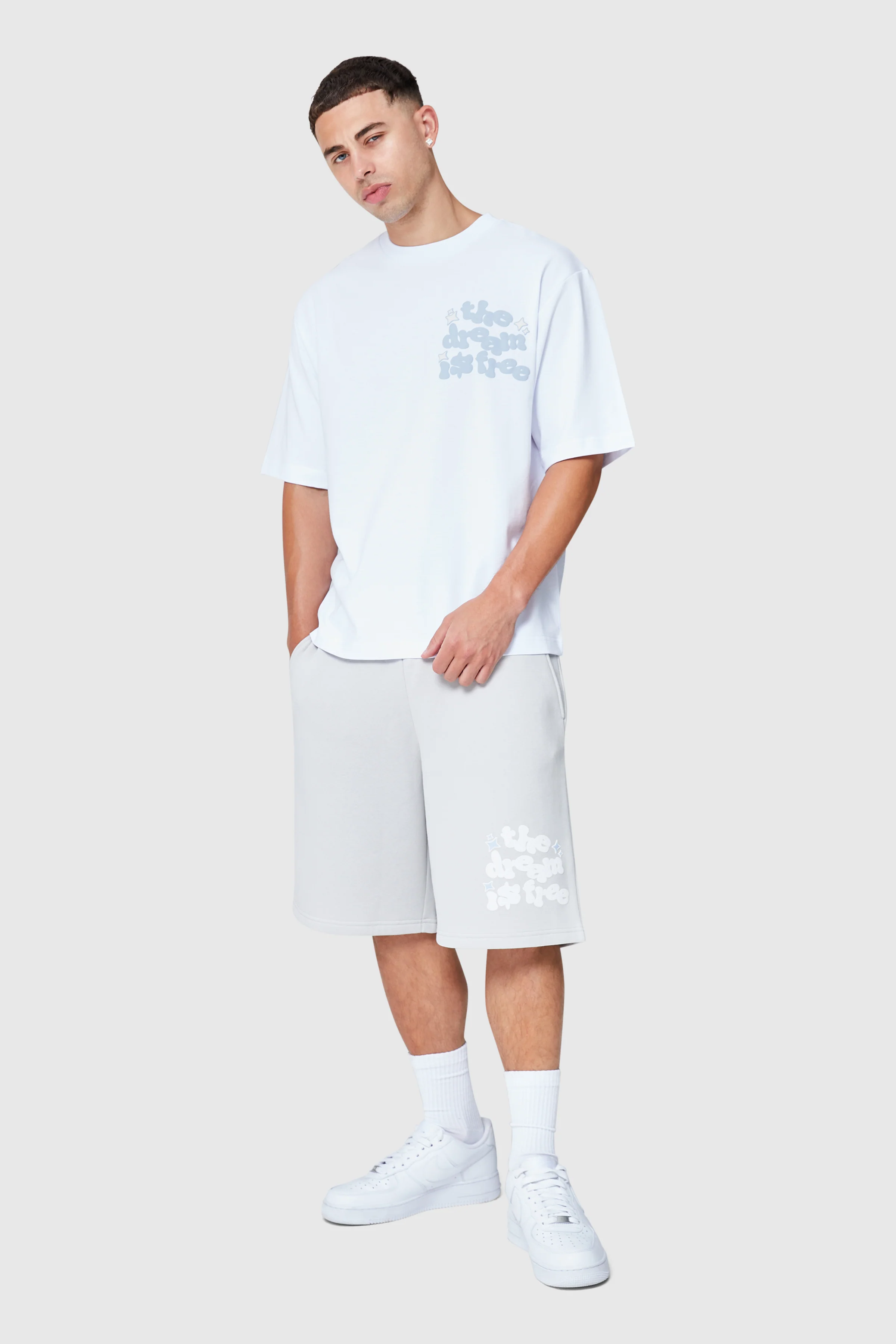 Dream Is Free 2.0 Tee - White/Blue - Image 6
