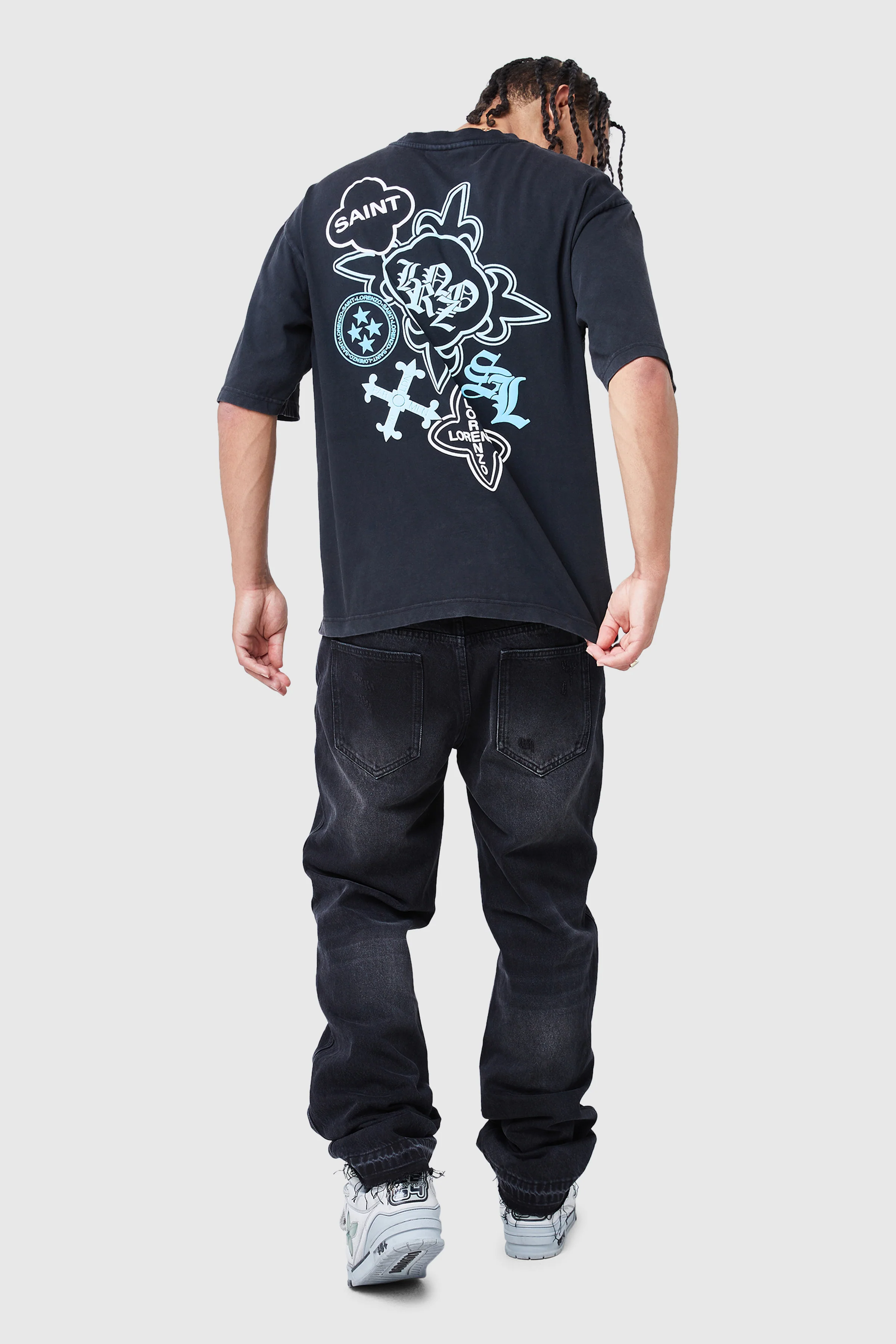 Elio Stacked Jean - Black Wash - Image 5
