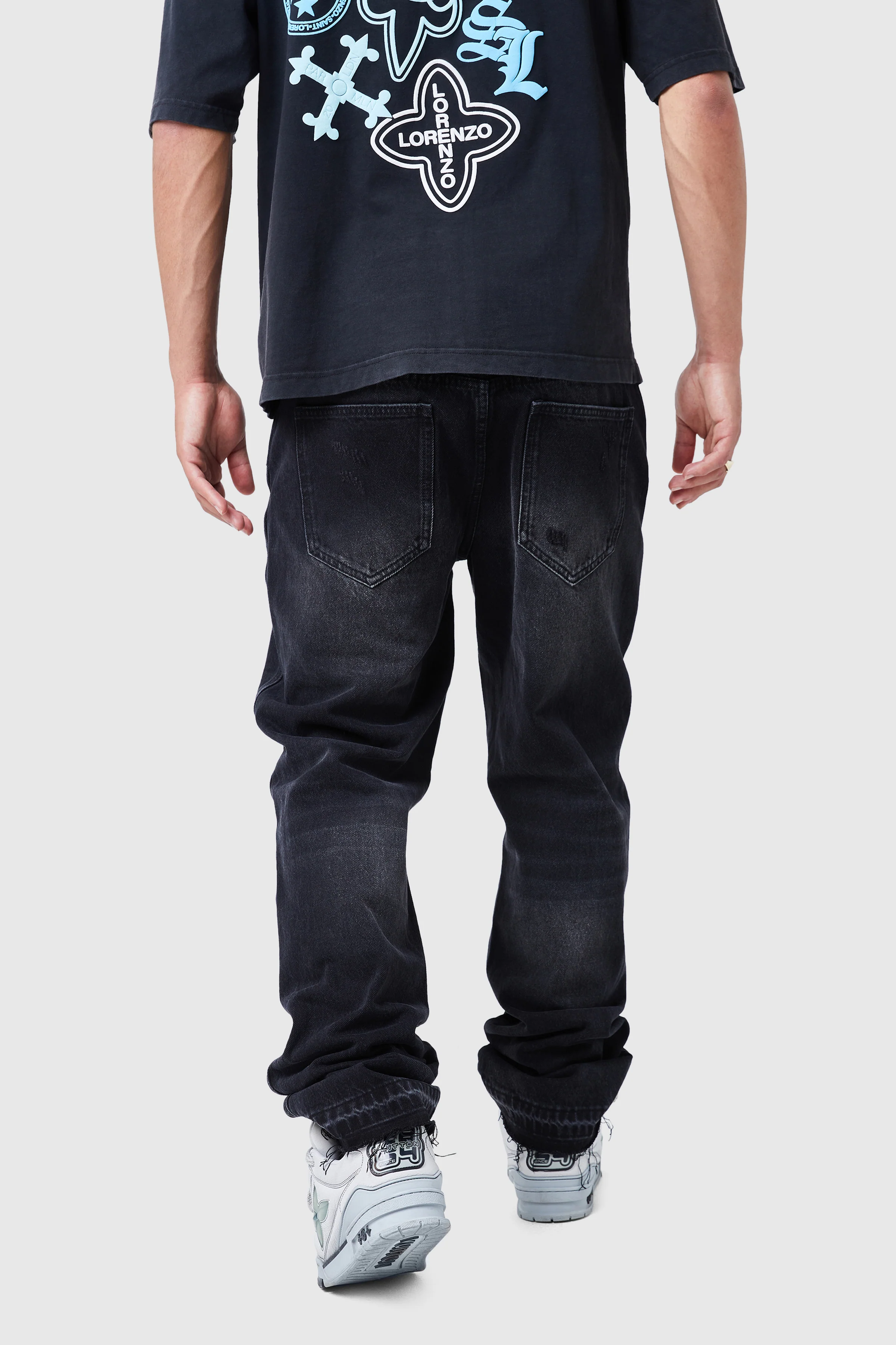 Elio Stacked Jean - Black Wash - Image 6
