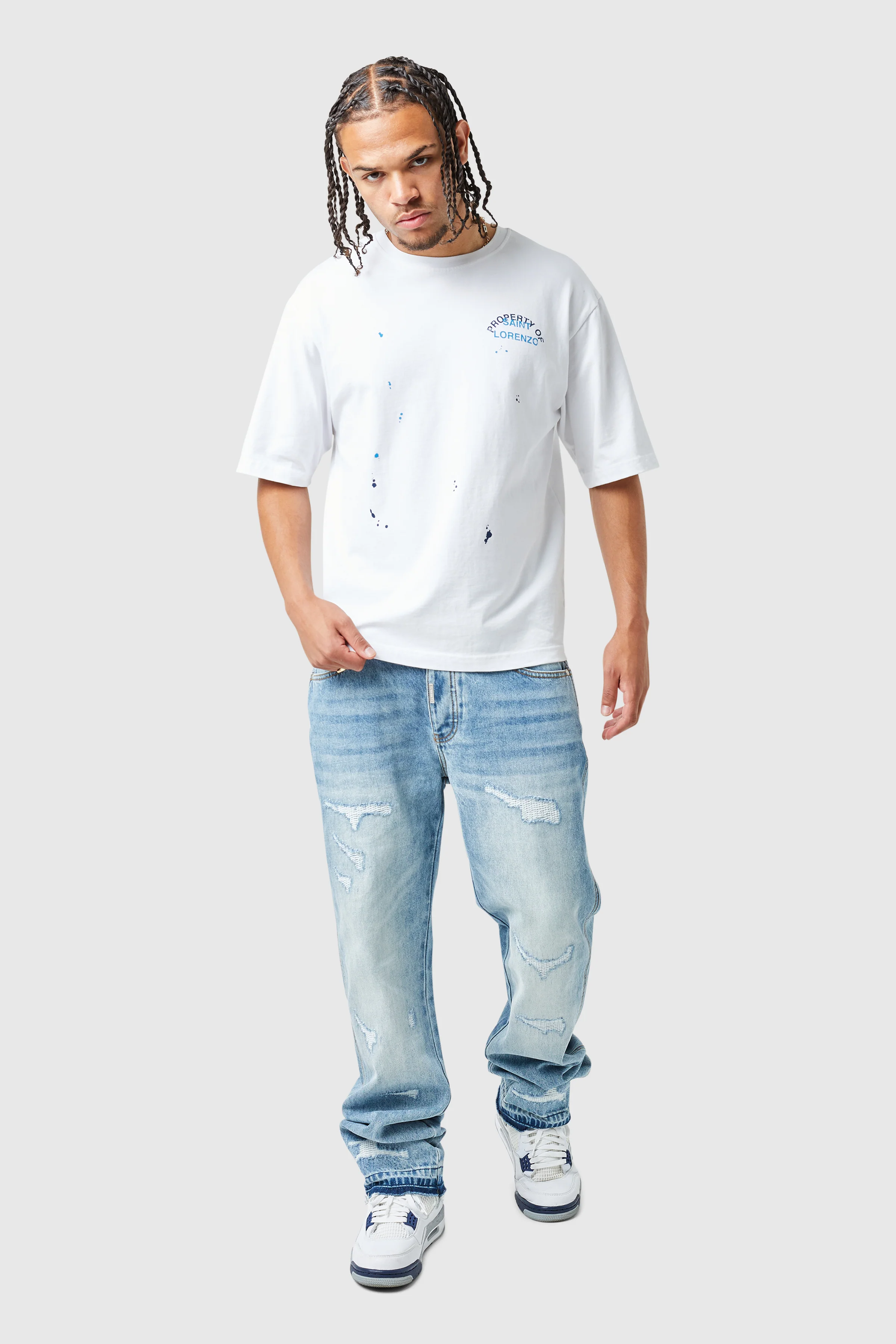 Elio Stacked Jean - Light Blue Wash - Image 3