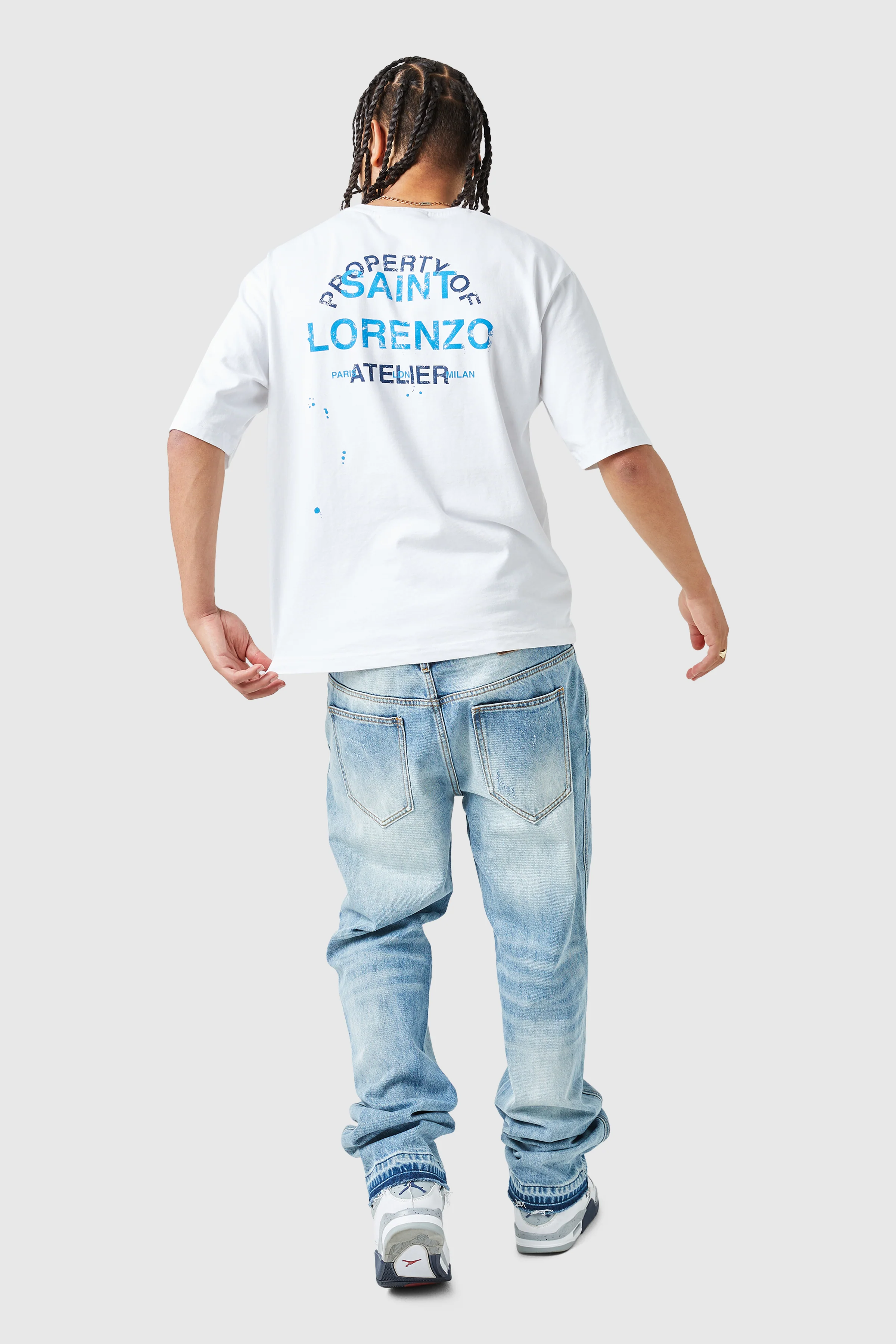Elio Stacked Jean - Light Blue Wash - Image 5