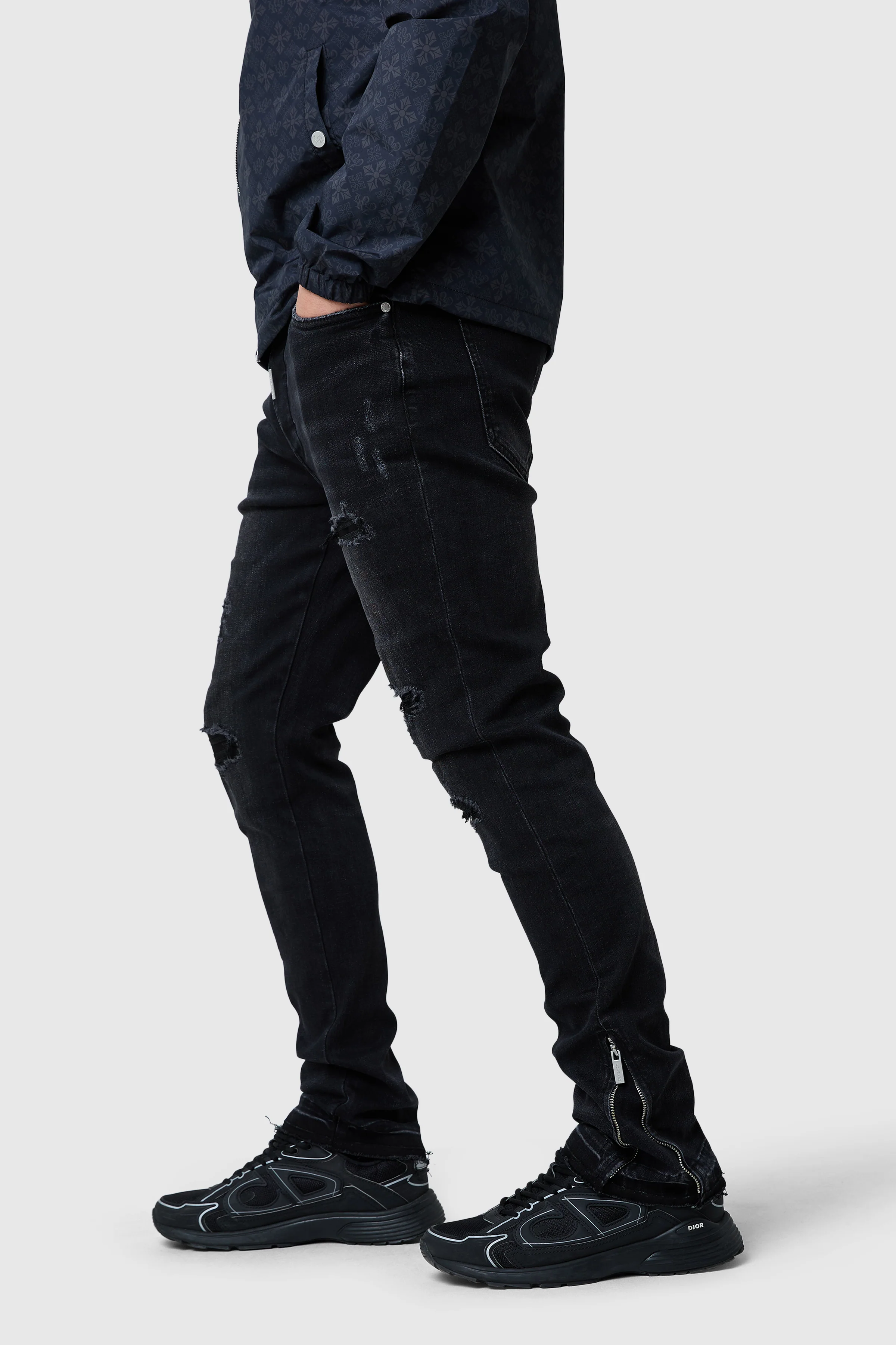 Enzo Slim Jean - Jet Black - Image 2