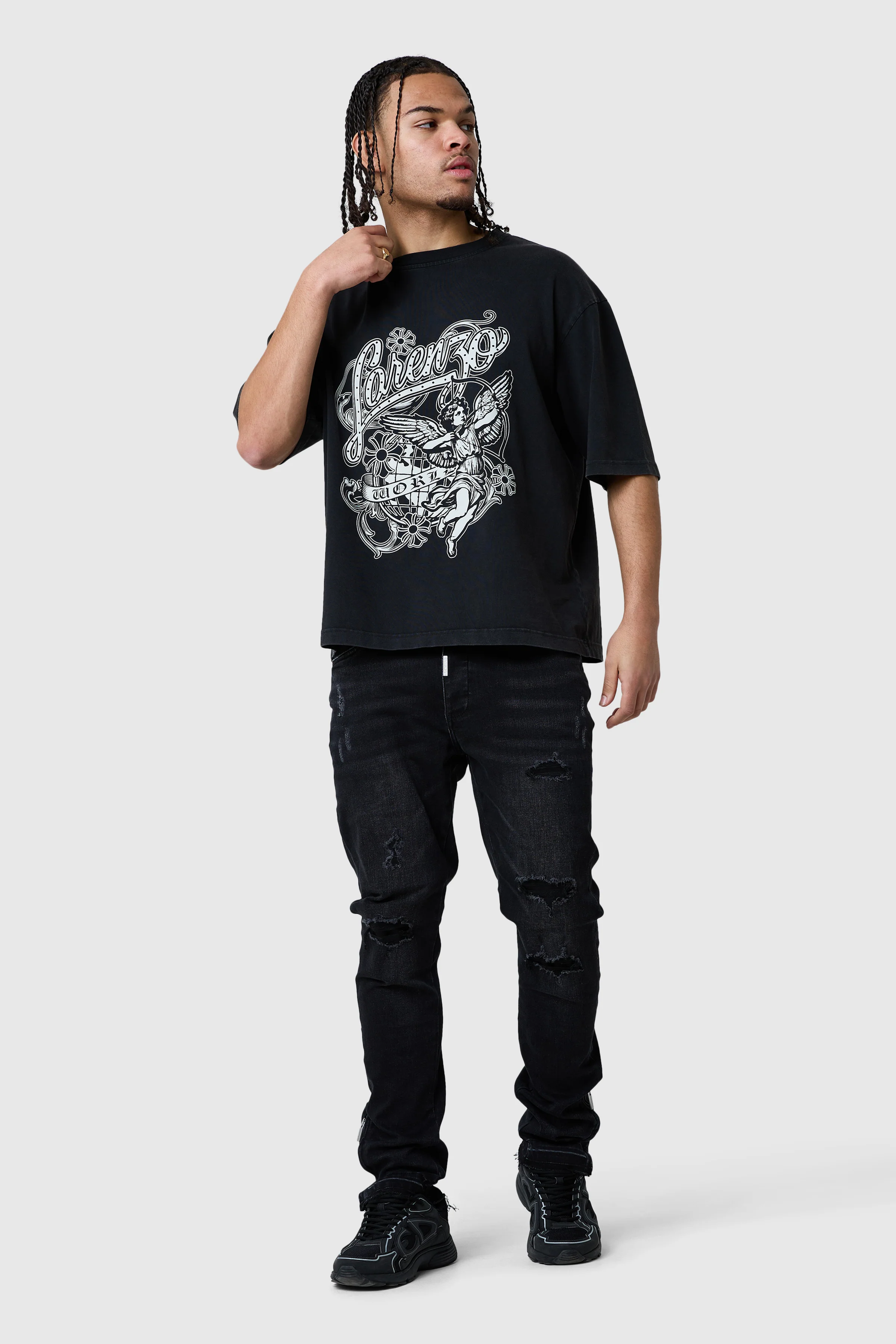 Enzo Slim Jean - Jet Black - Image 5
