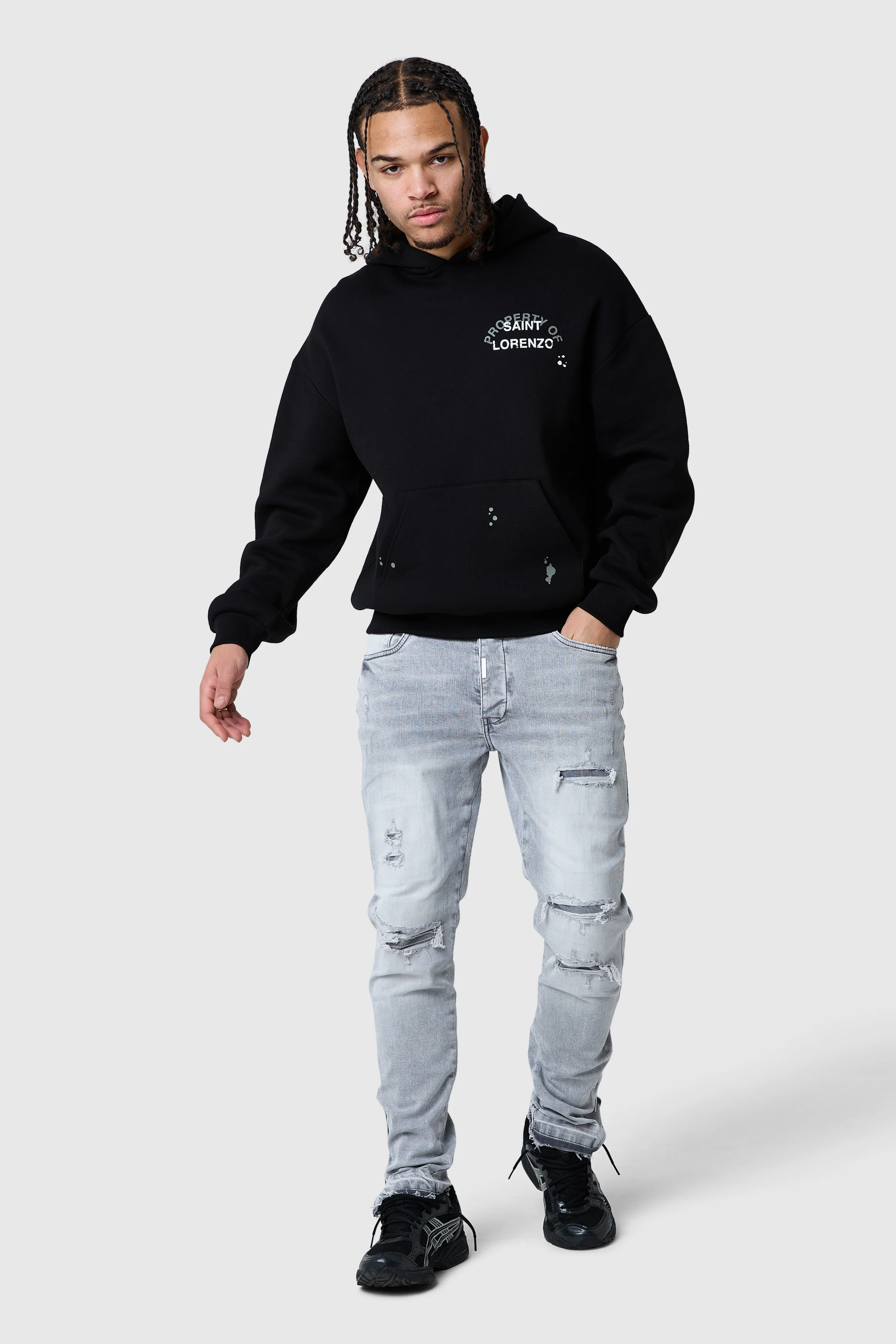 Enzo Slim Jean - Light Grey - Image 3