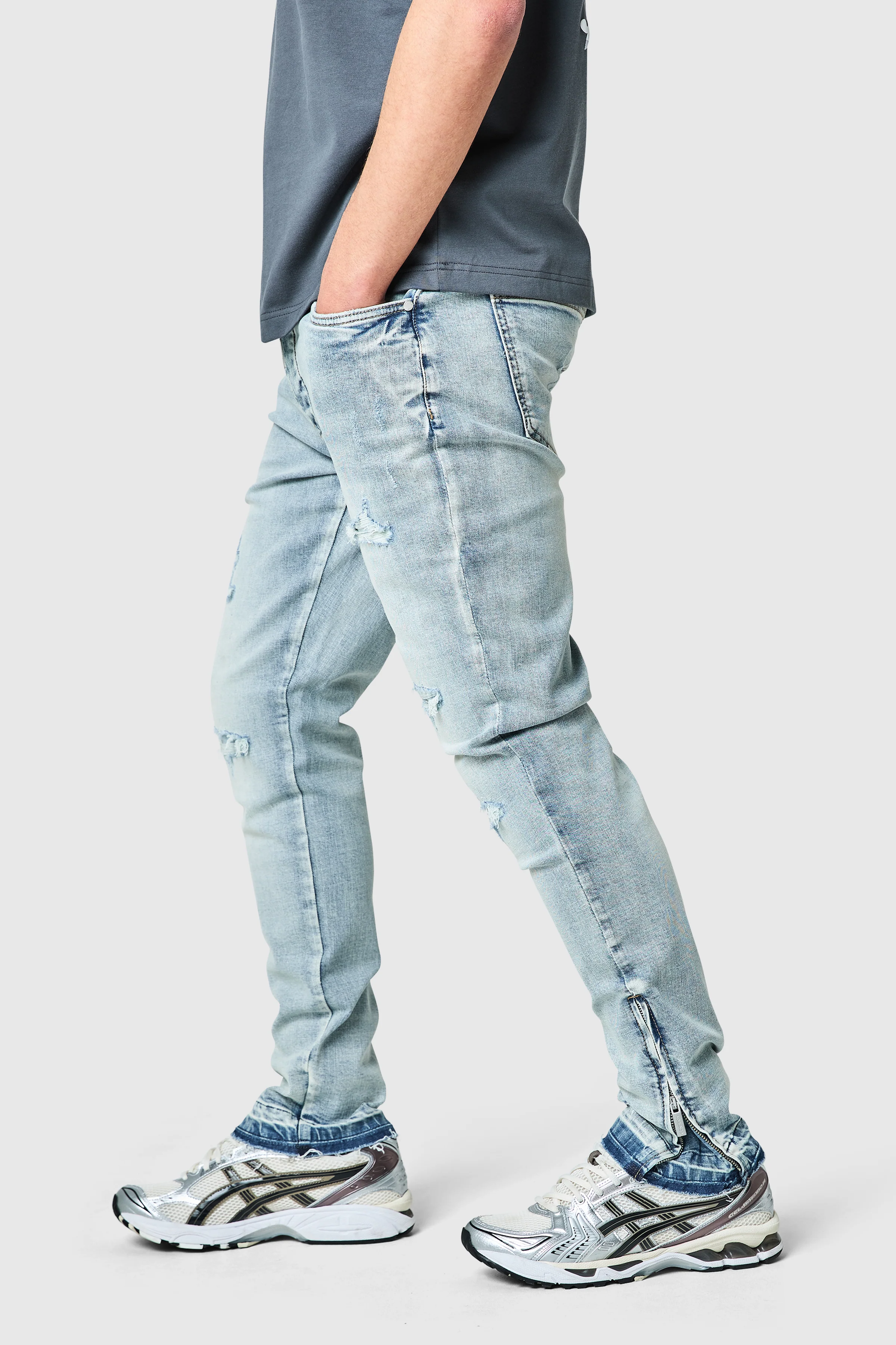 Enzo Slim Jean - Light Blue - Image 2