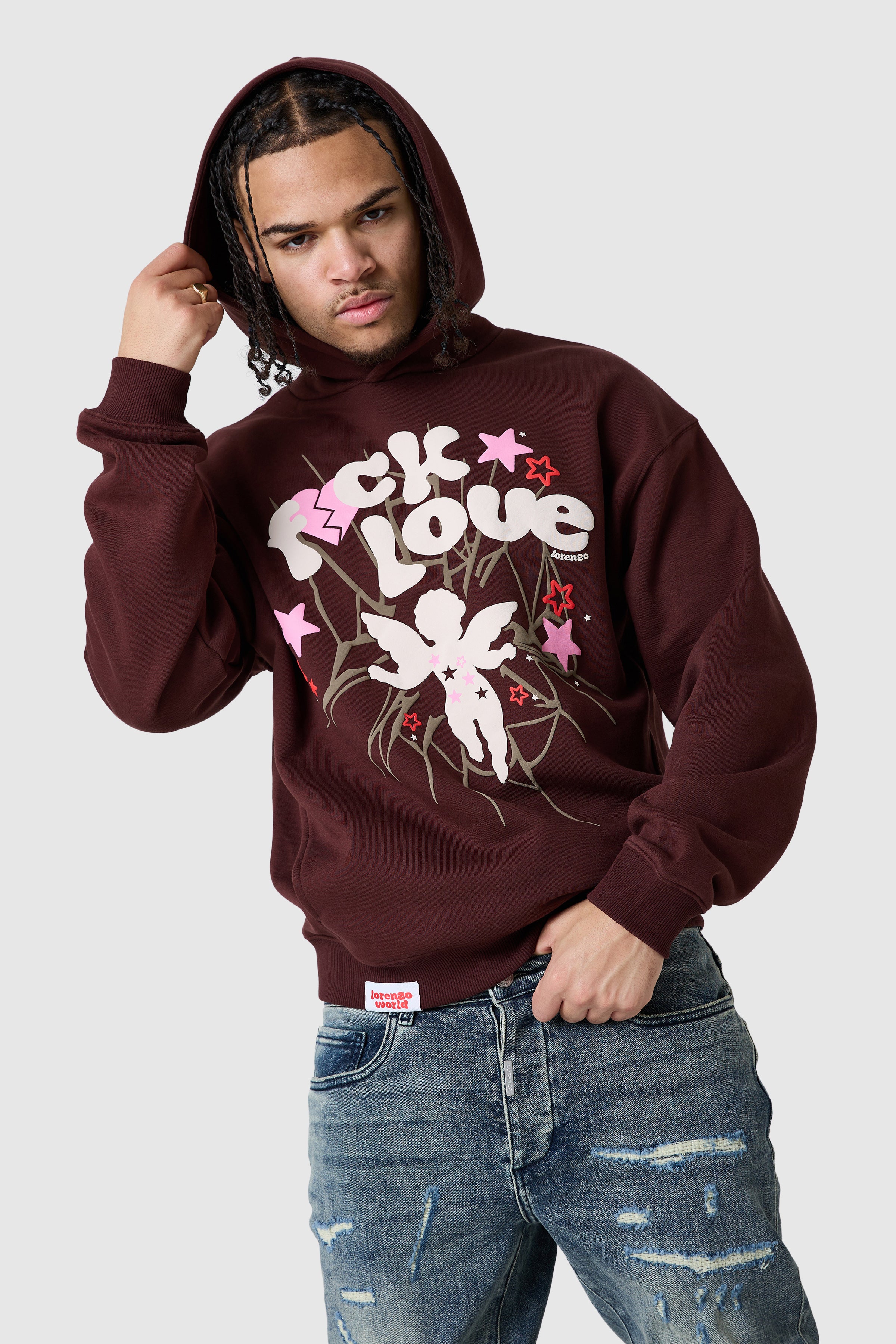 Fxck Love Hood - Rich Cocoa - Image 2