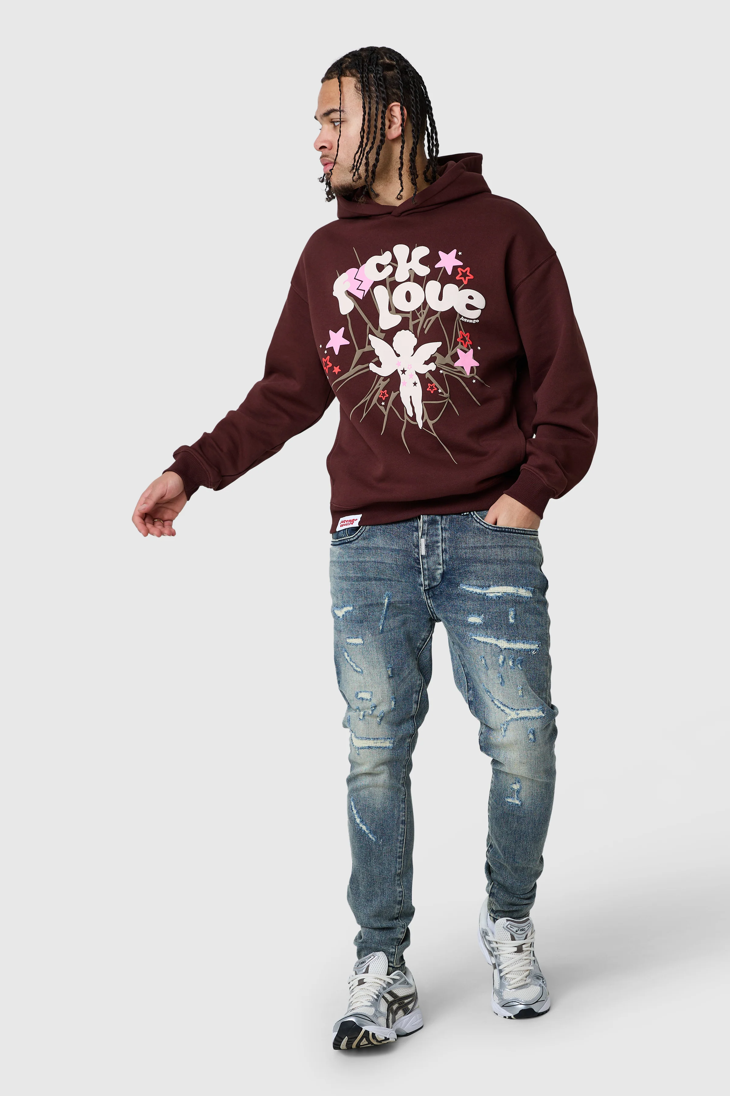 Fxck Love Hood - Rich Cocoa - Image 4